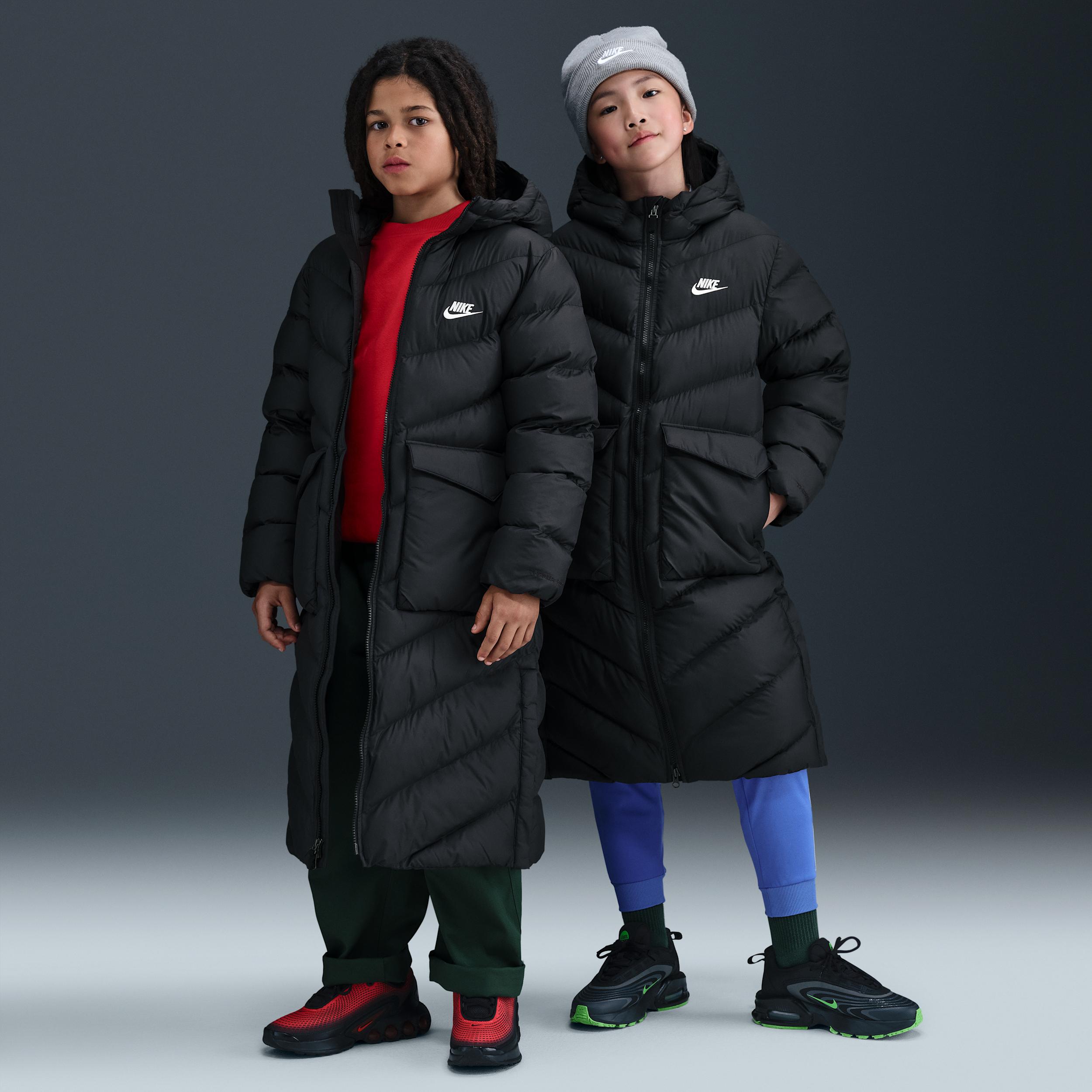 Nike Sportswear All Day Play Big Kids' Therma-FIT Loose-Fit Full-Length Puffer Parka by NIKE