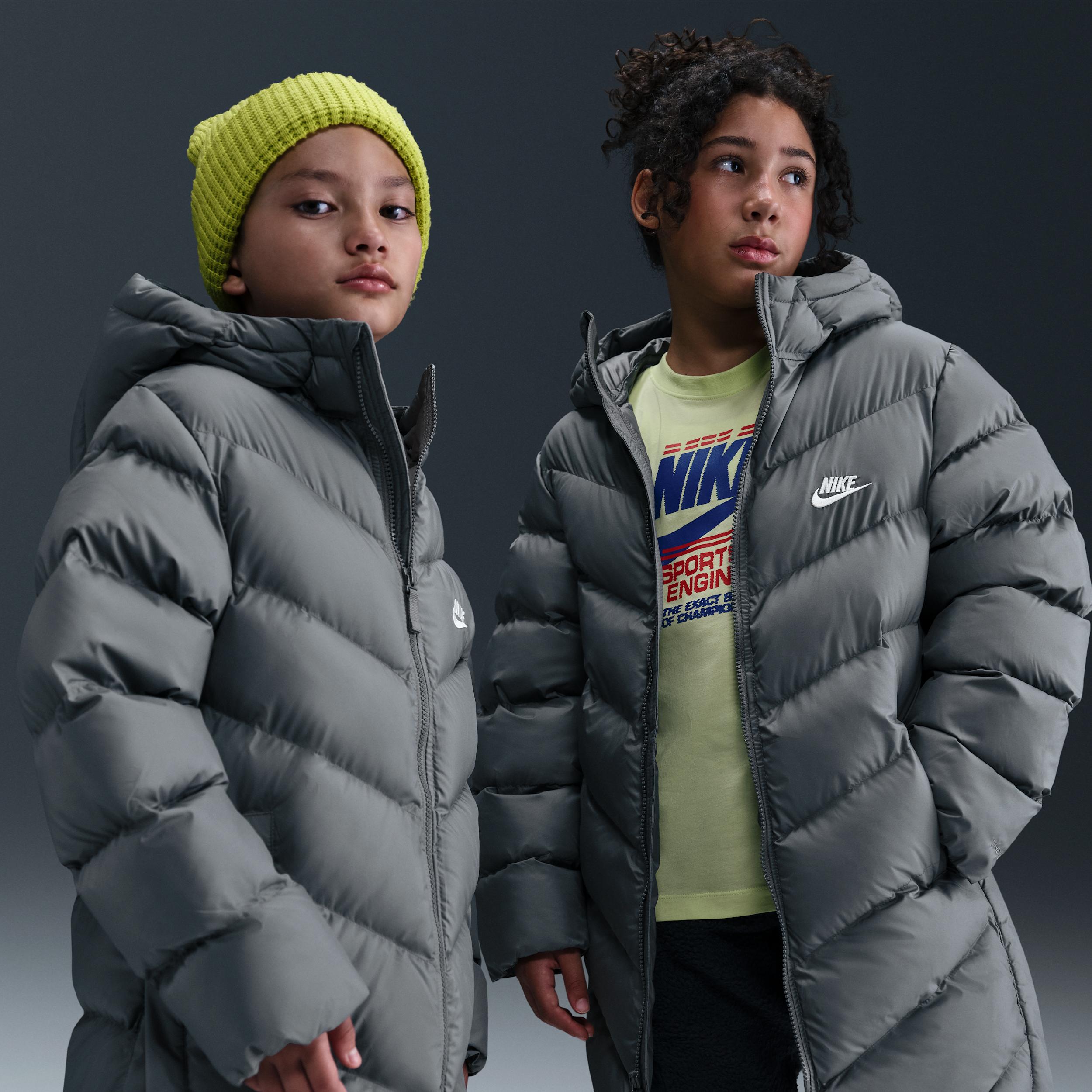 Nike Sportswear All Day Play Big Kids' Therma-FIT Loose-Fit Mid-Length Puffer Jacket by NIKE