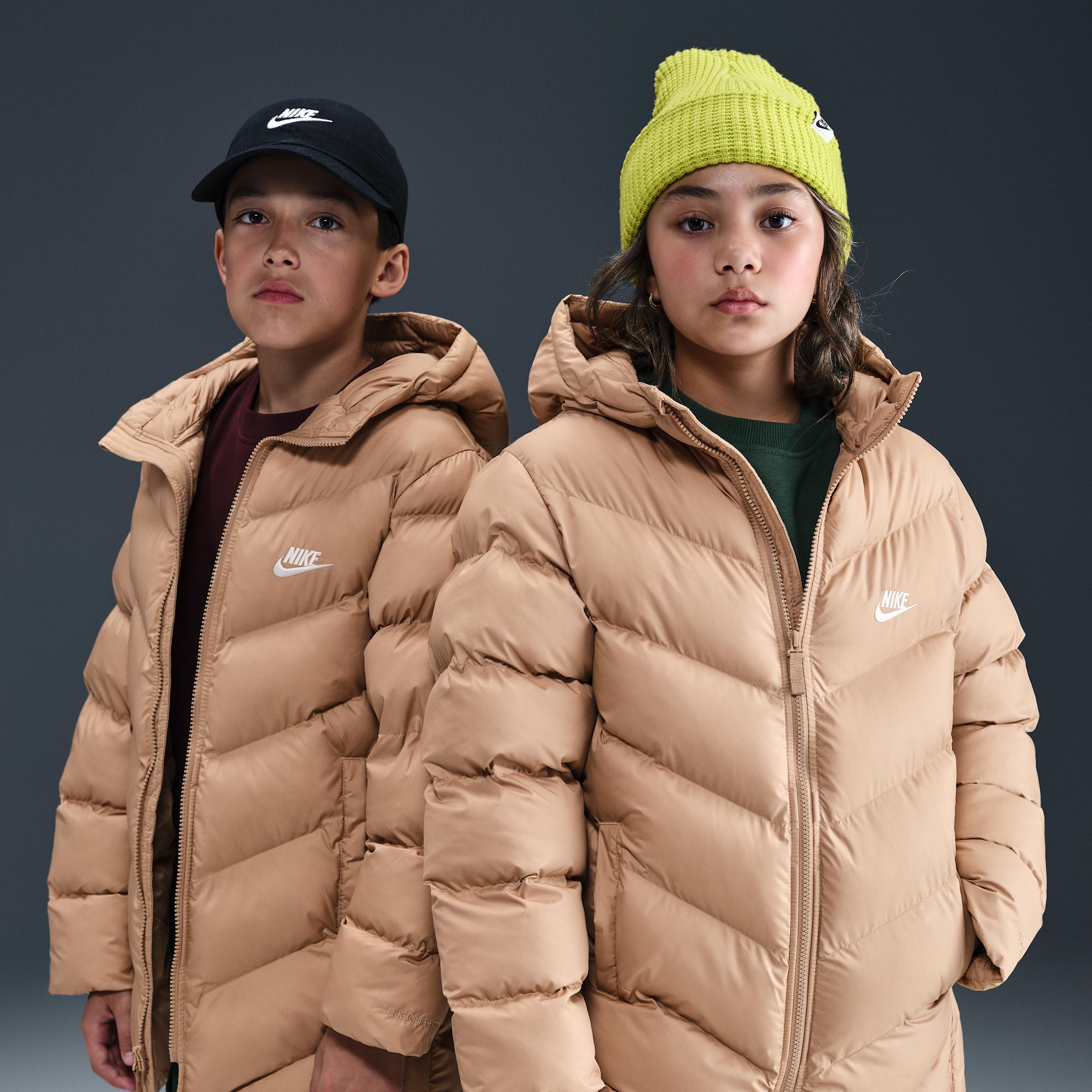 Nike Sportswear All Day Play Big Kids' Therma-FIT Loose-Fit Mid-Length Puffer Jacket by NIKE
