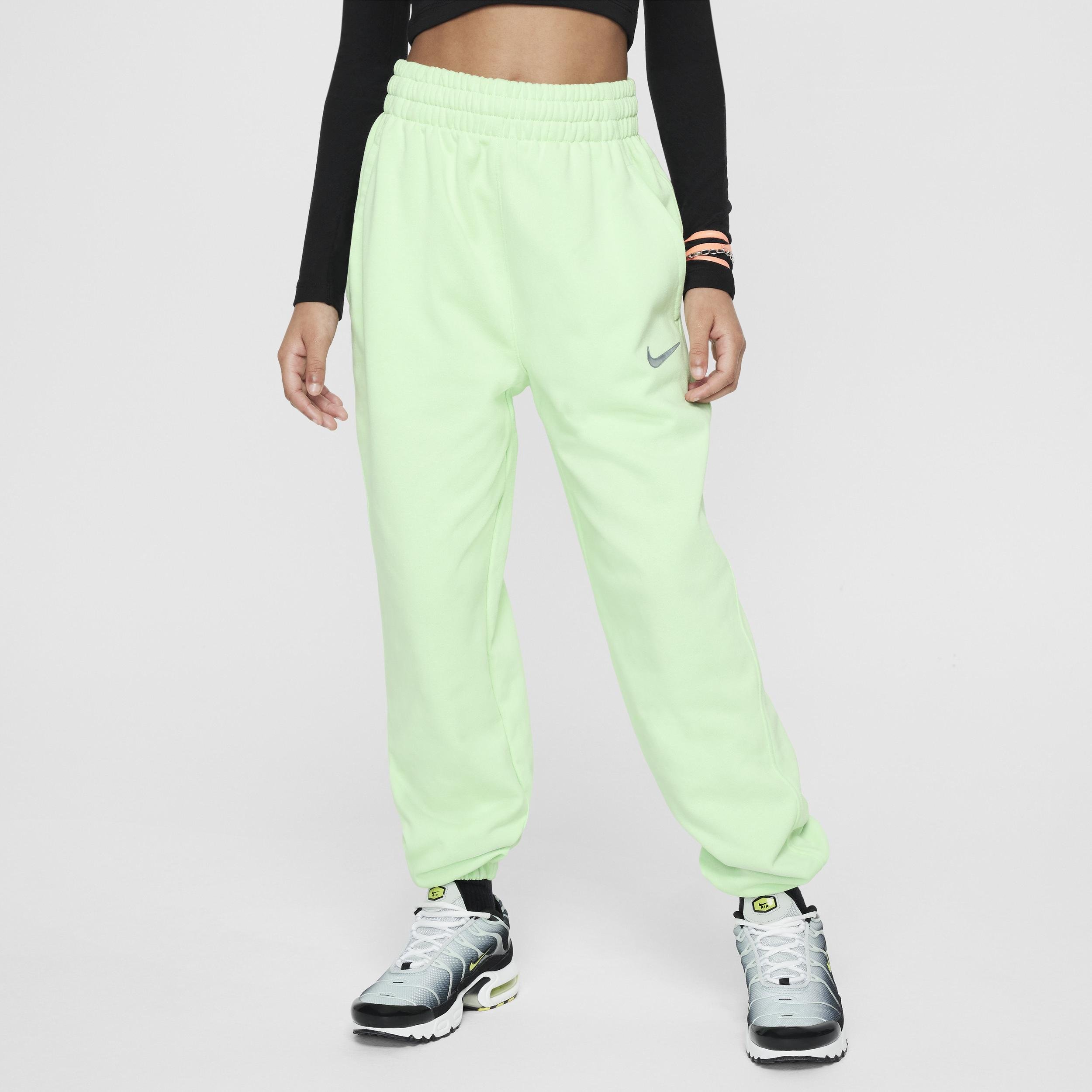 Nike Sportswear Big Kids' (Girls') Dri-FIT Loose Fleece Jogger Pants by NIKE