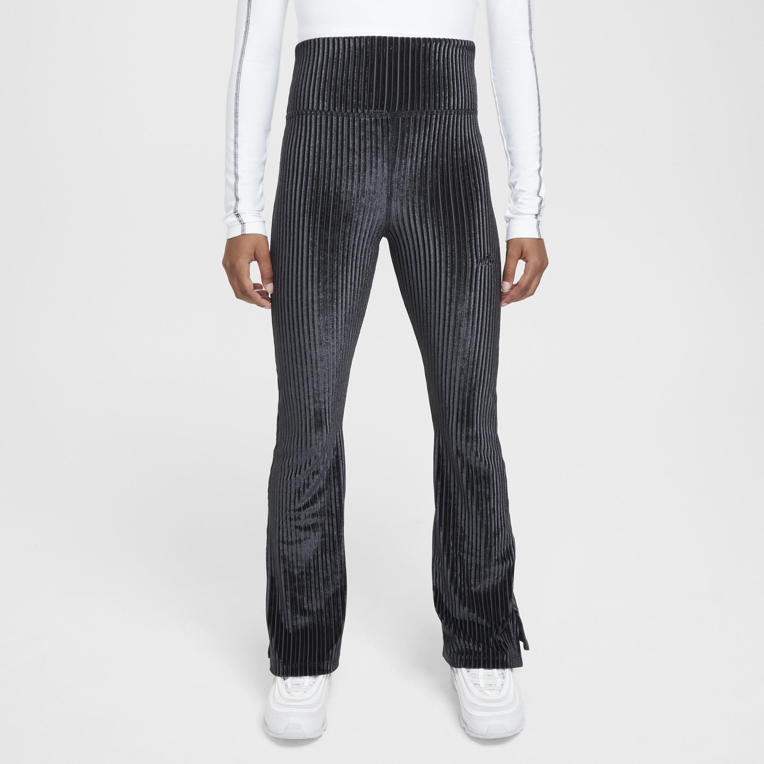 Nike Sportswear Big Kids' (Girls') High-Waisted Flared Ribbed Leggings by NIKE