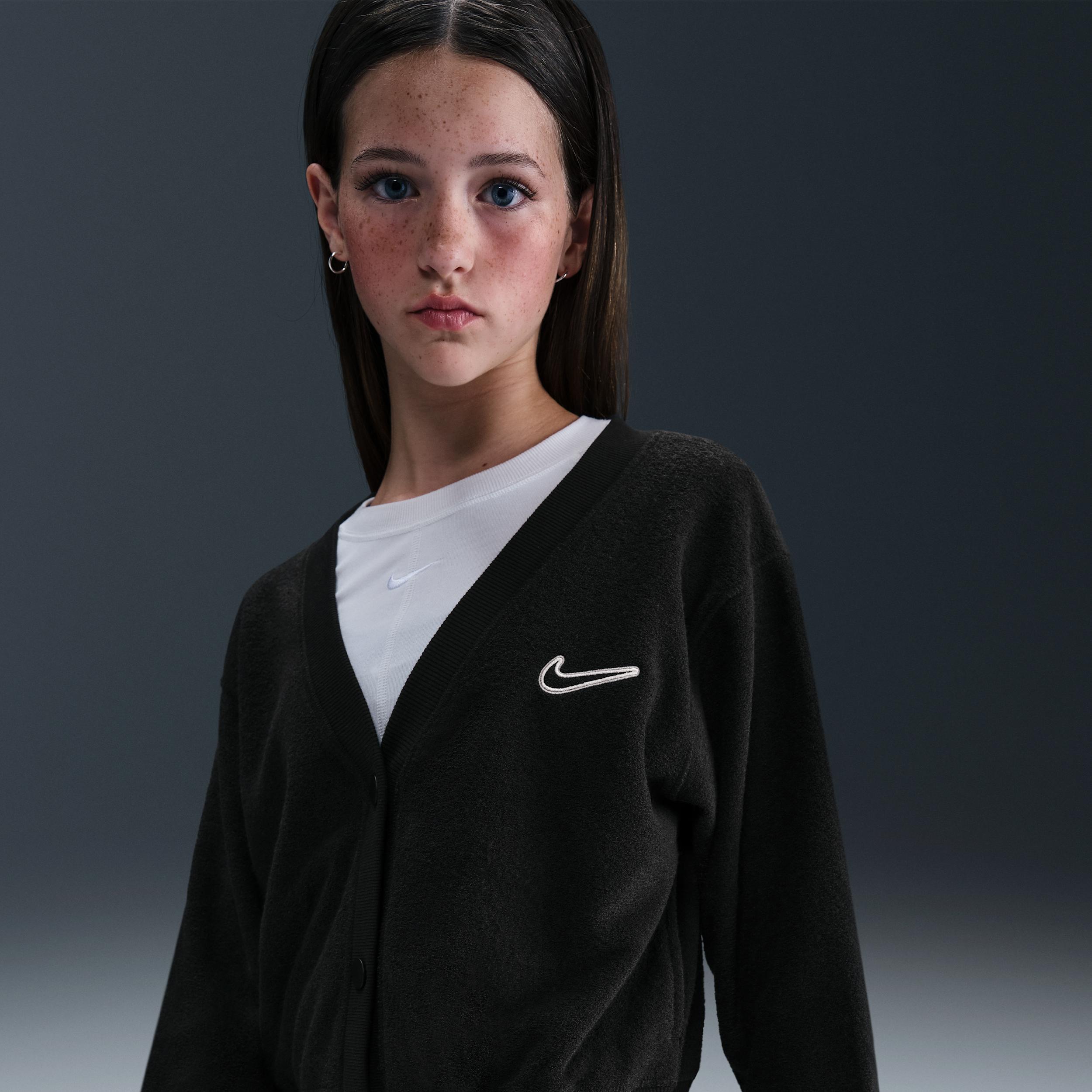 Nike Sportswear Big Kids' (Girls') Long-Sleeve Fleece Top by NIKE