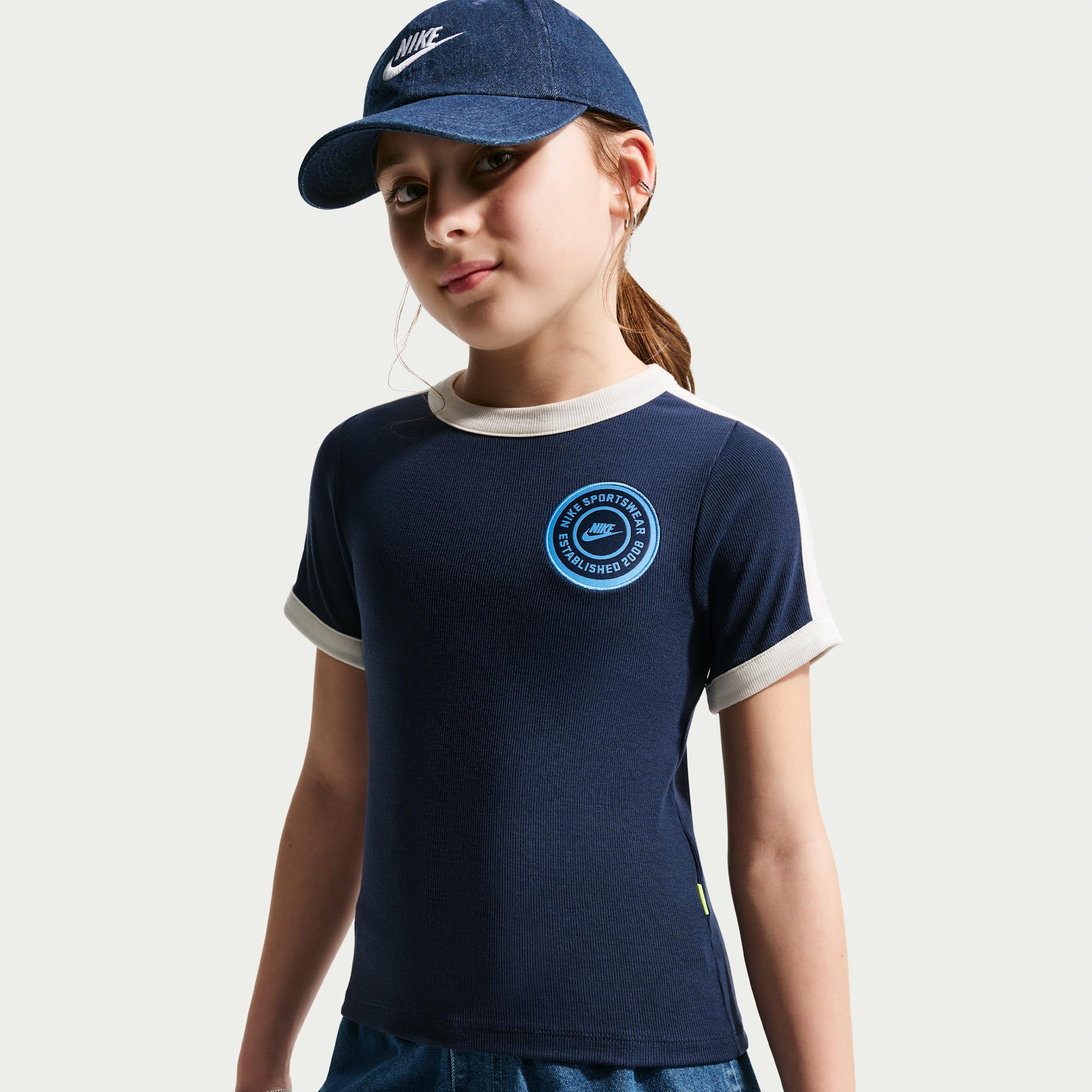 Nike Sportswear Big Kids' (Girls') Short-Sleeve Rib Top by NIKE