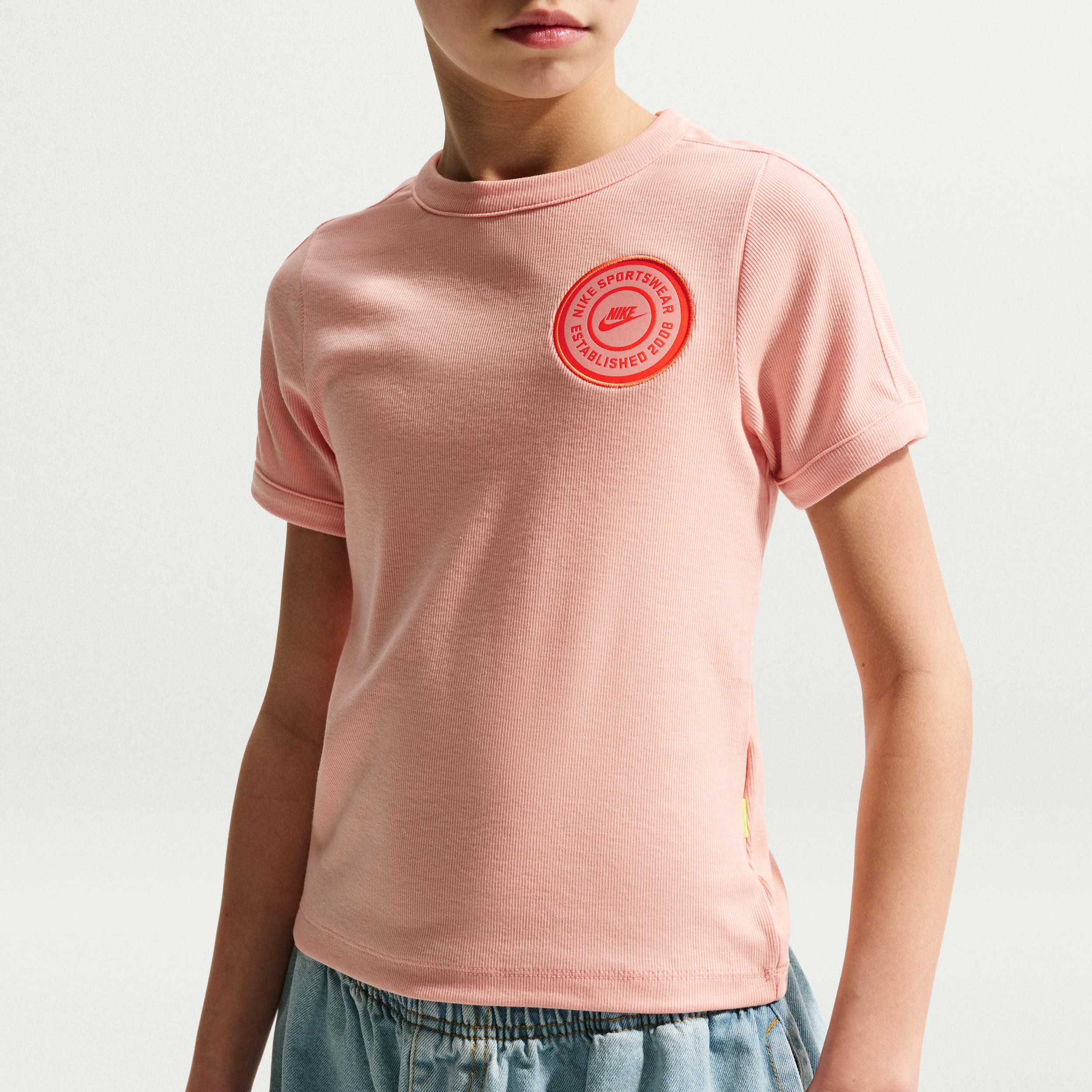 Nike Sportswear Big Kids' (Girls') Short-Sleeve Rib Top by NIKE