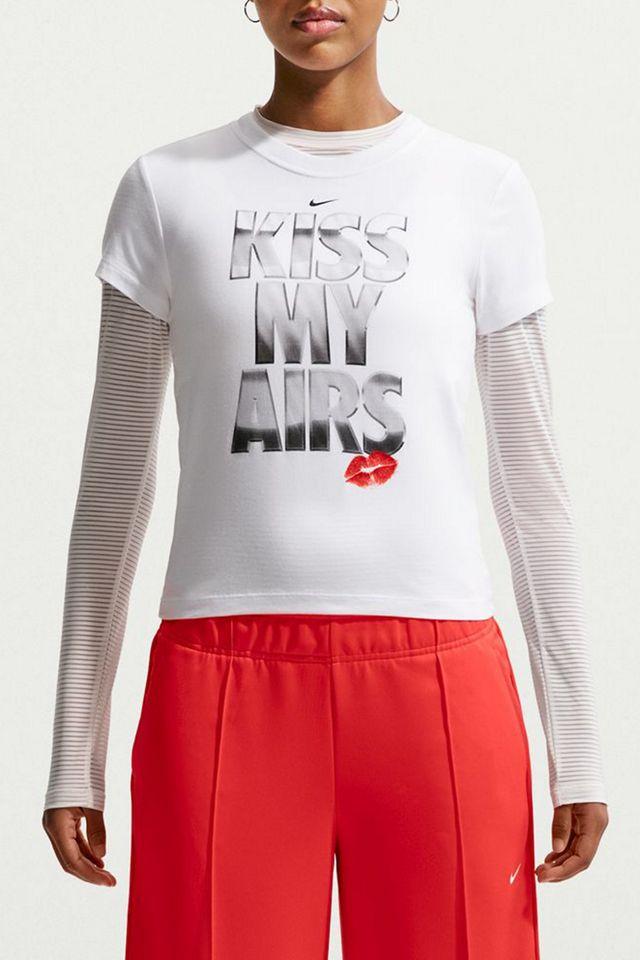 Nike Sportswear Chill Knit Kiss My Airs Graphic Cropped Tee by NIKE