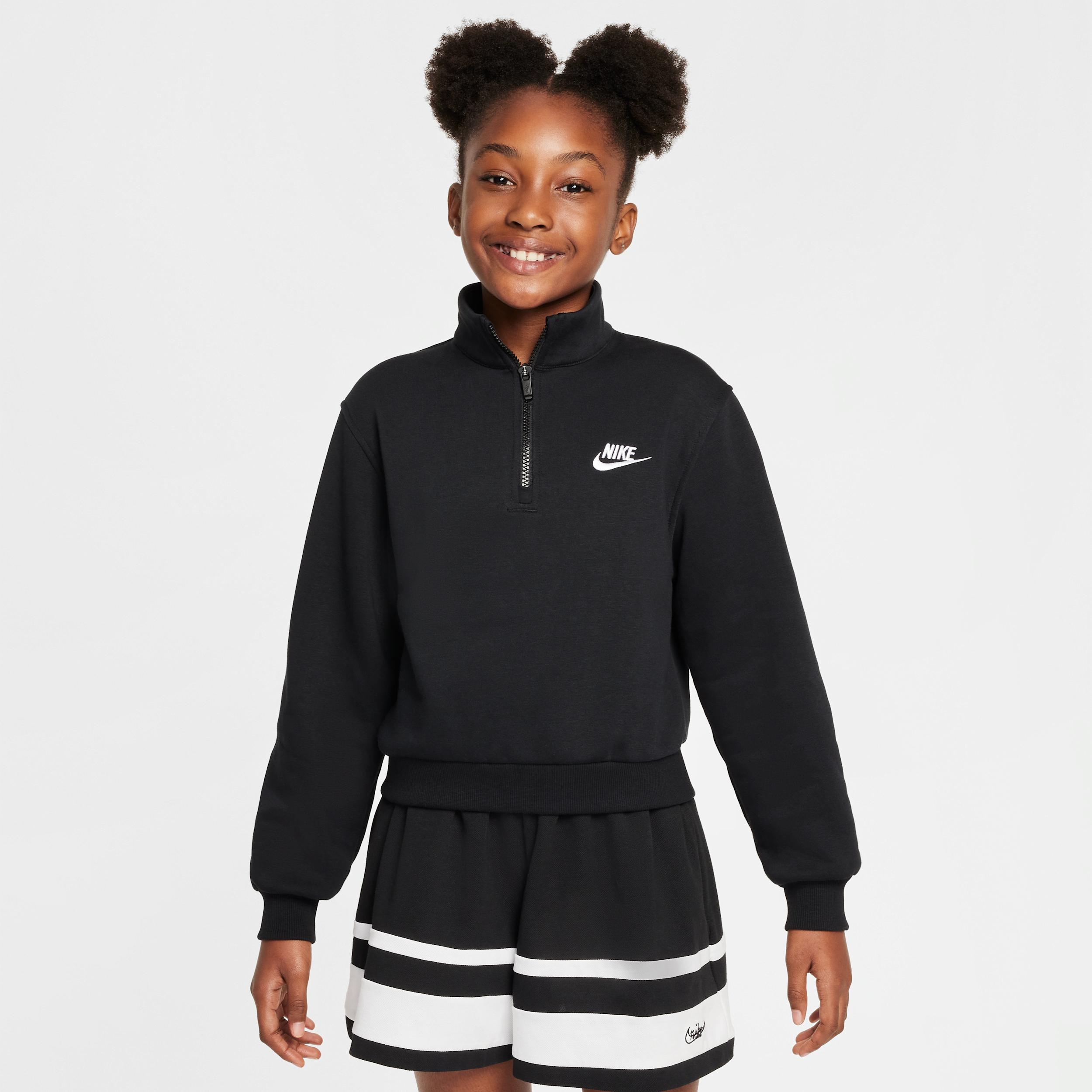 Nike Sportswear Club Big Kids' (Girls') Fleece 1/2-Zip Top by NIKE