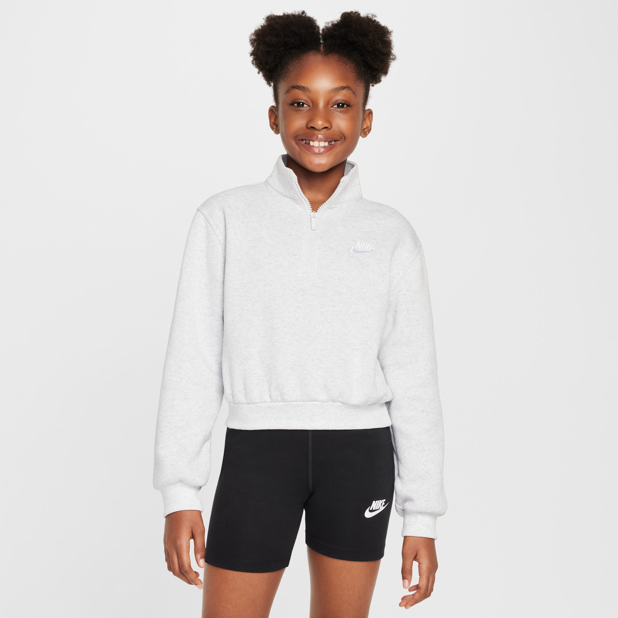 Nike Sportswear Club Big Kids' (Girls') Fleece 1/2-Zip Top by NIKE