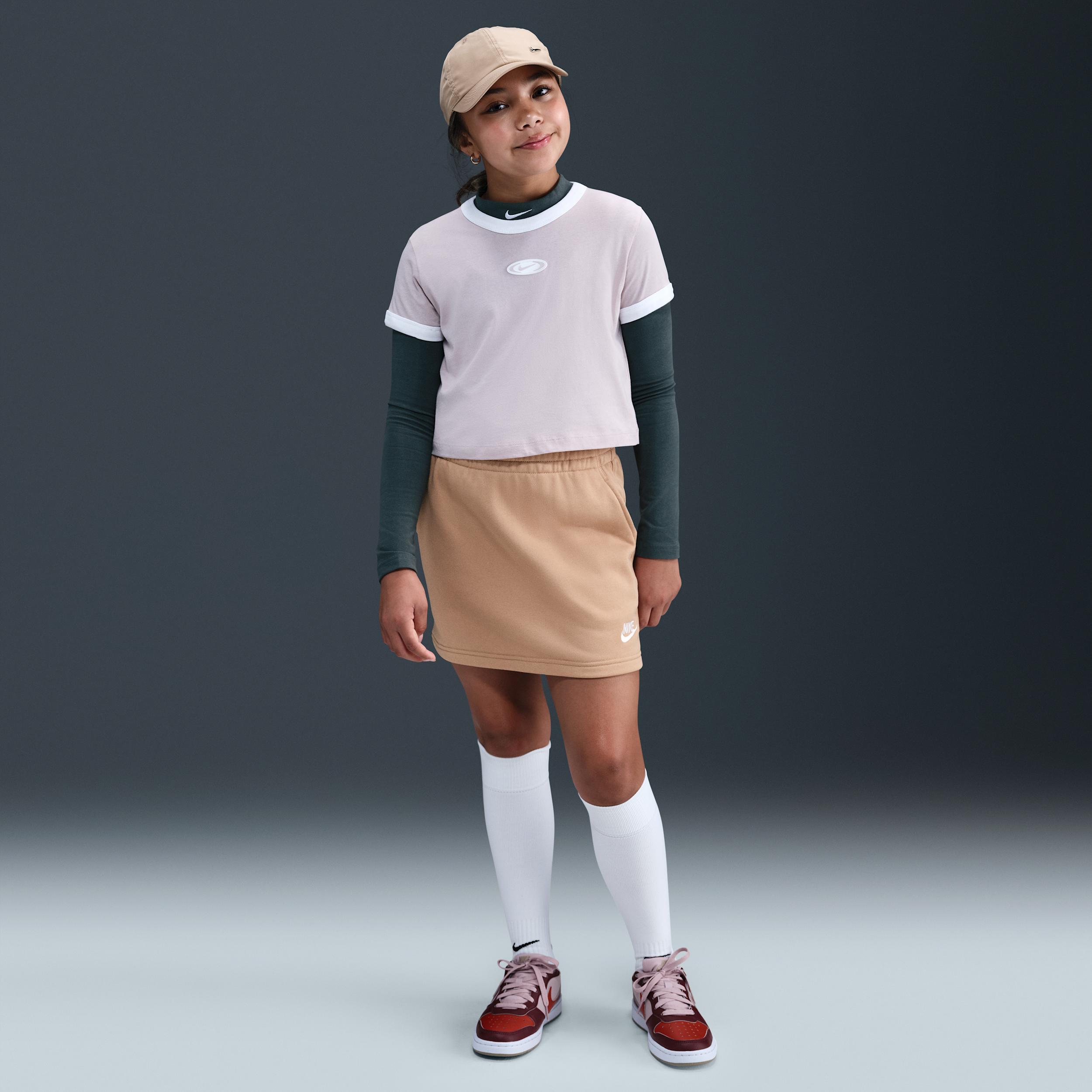 Nike Sportswear Club Big Kids' (Girls') French Terry Skirt by NIKE