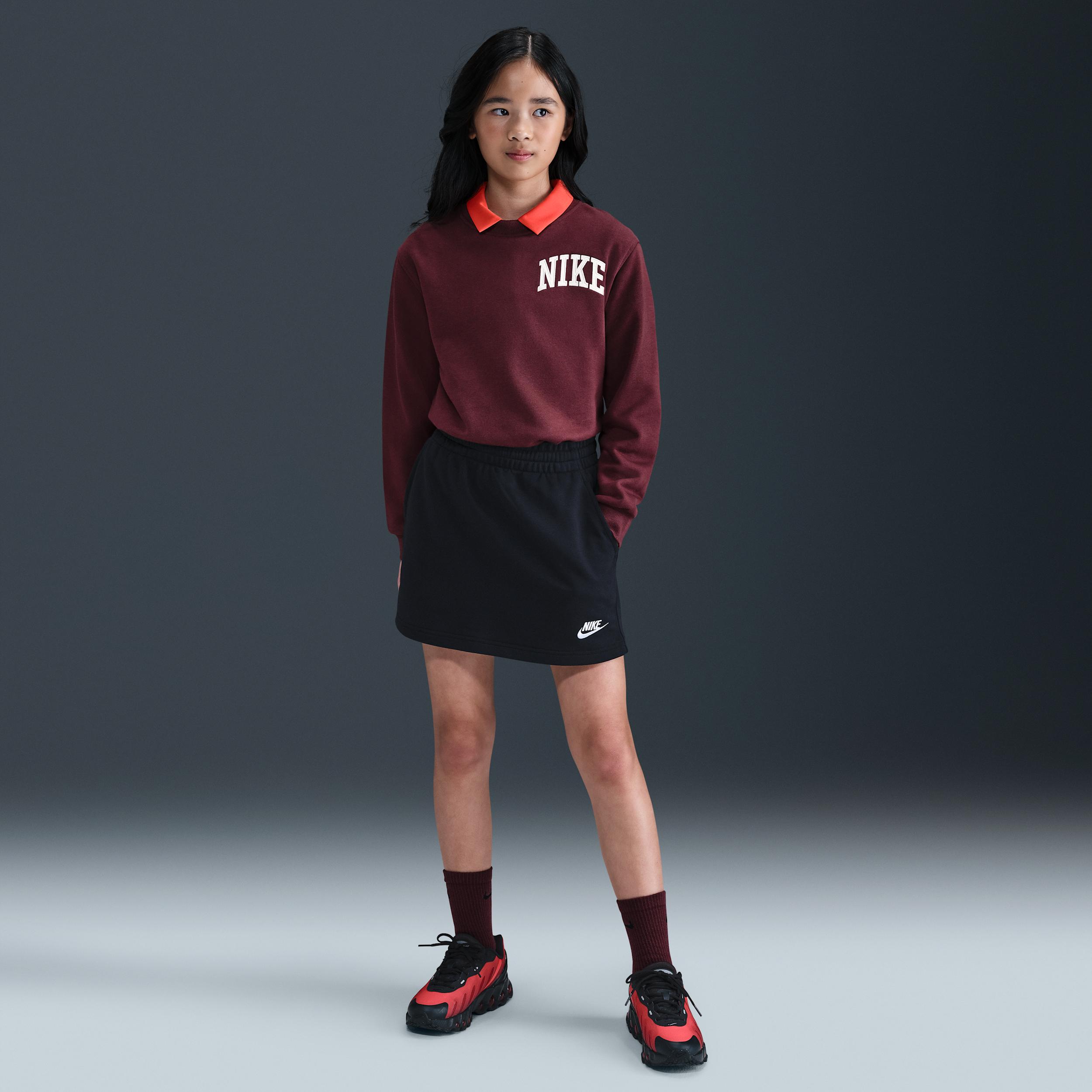 Nike Sportswear Club Big Kids' (Girls') French Terry Skirt by NIKE
