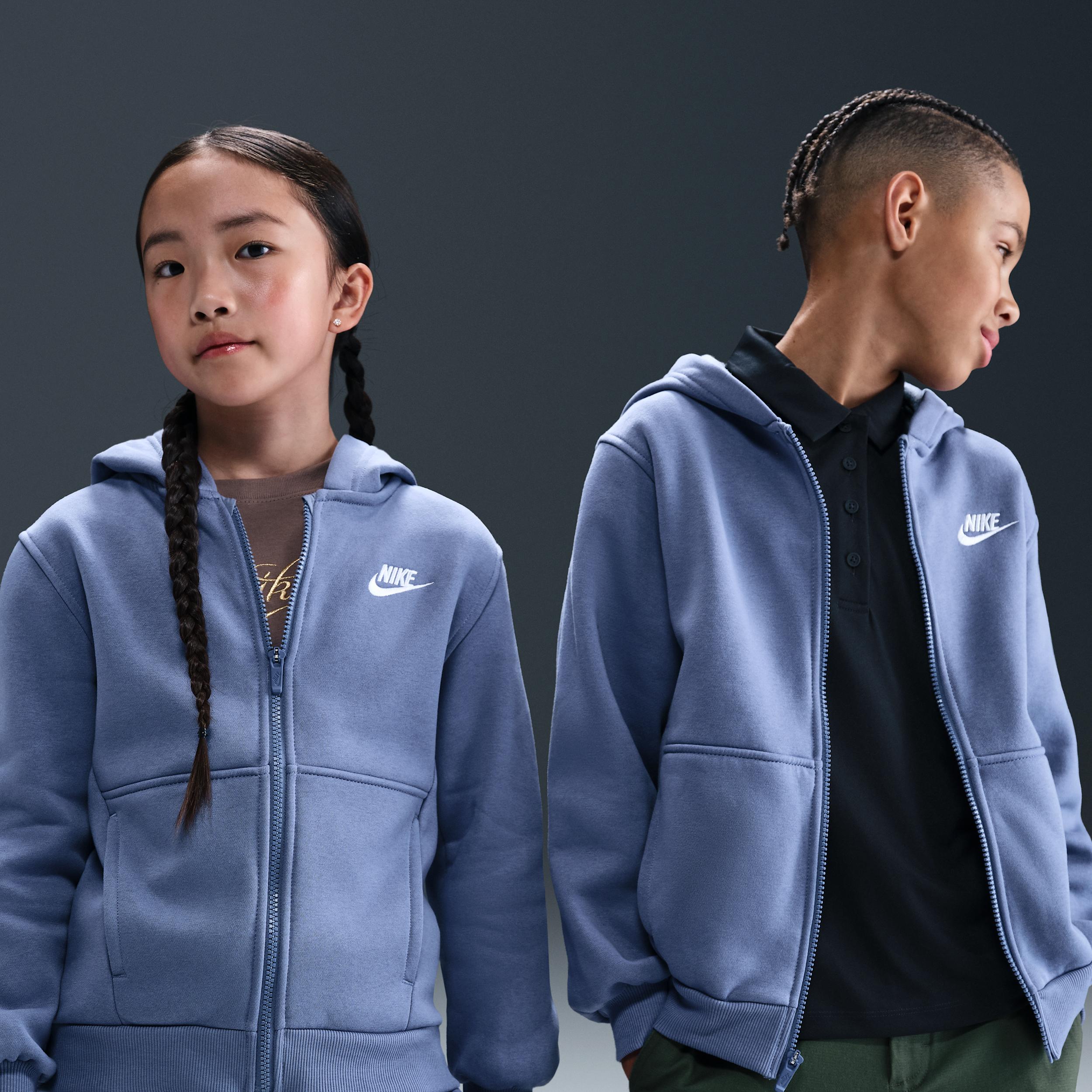 Nike Sportswear Club Fleece Big Kids' Full-Zip Hoodie by NIKE