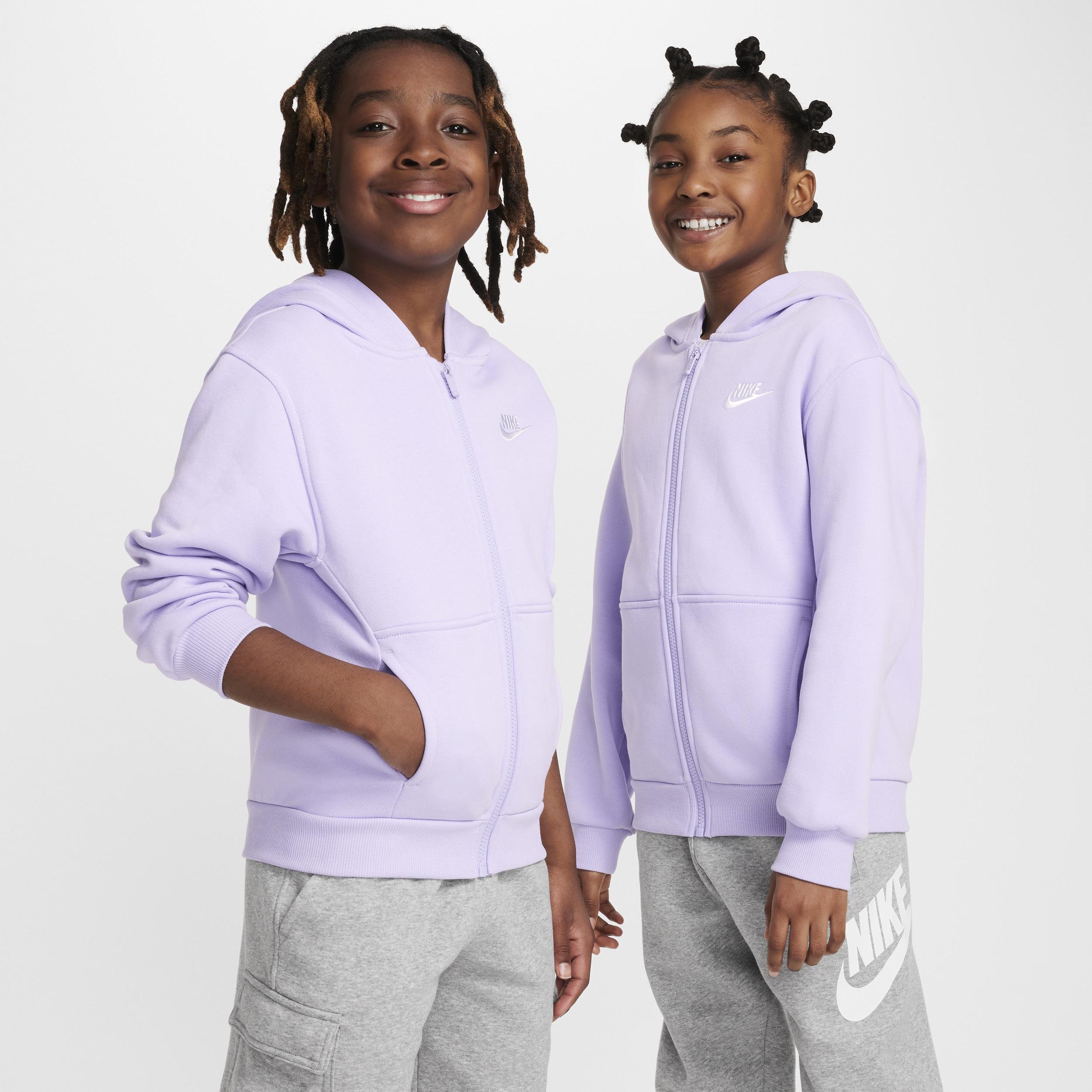 Nike Sportswear Club Fleece Big Kids' Full-Zip Hoodie by NIKE