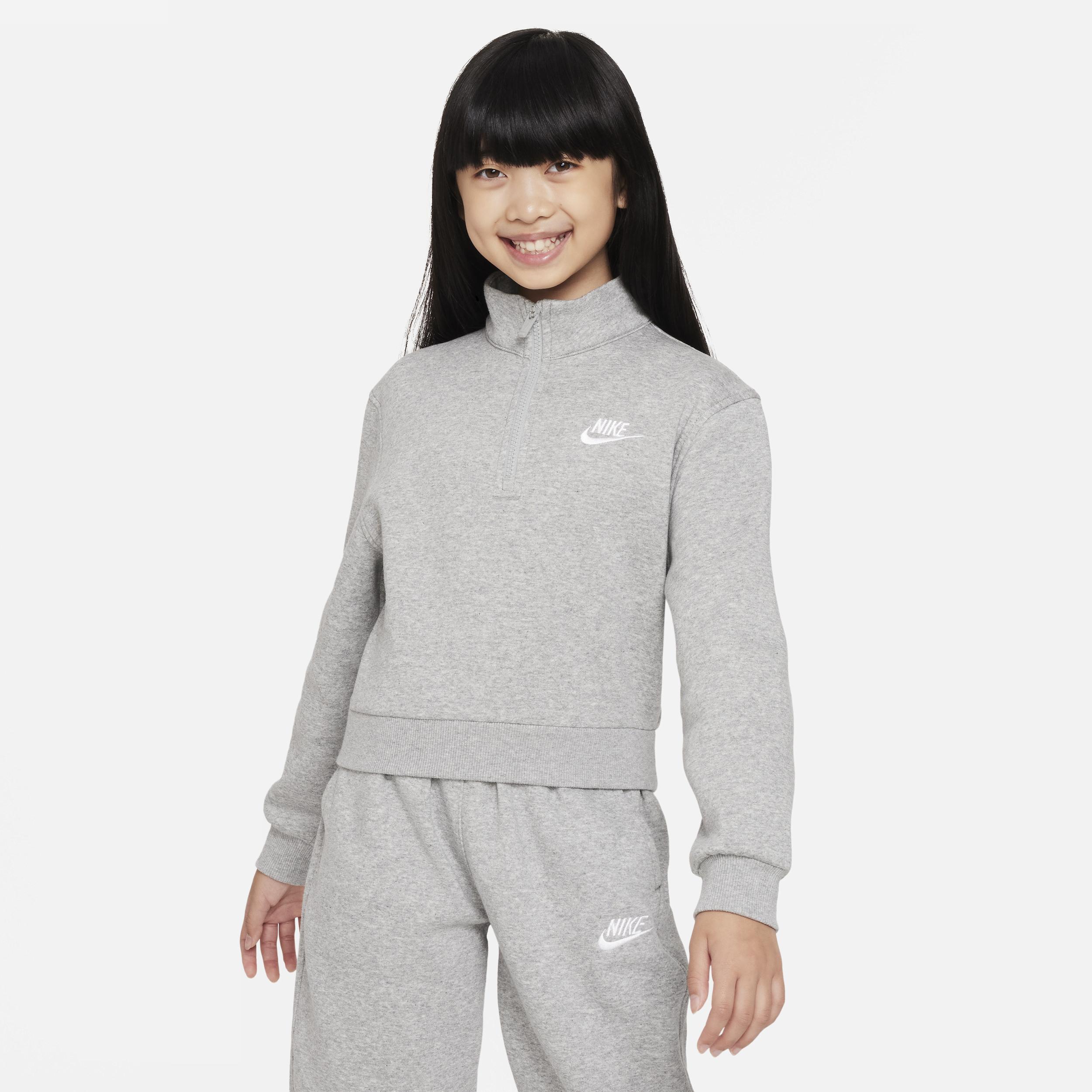 Nike Sportswear Club Fleece Big Kids' (Girls') 1/2-Zip Long-Sleeve Top by NIKE