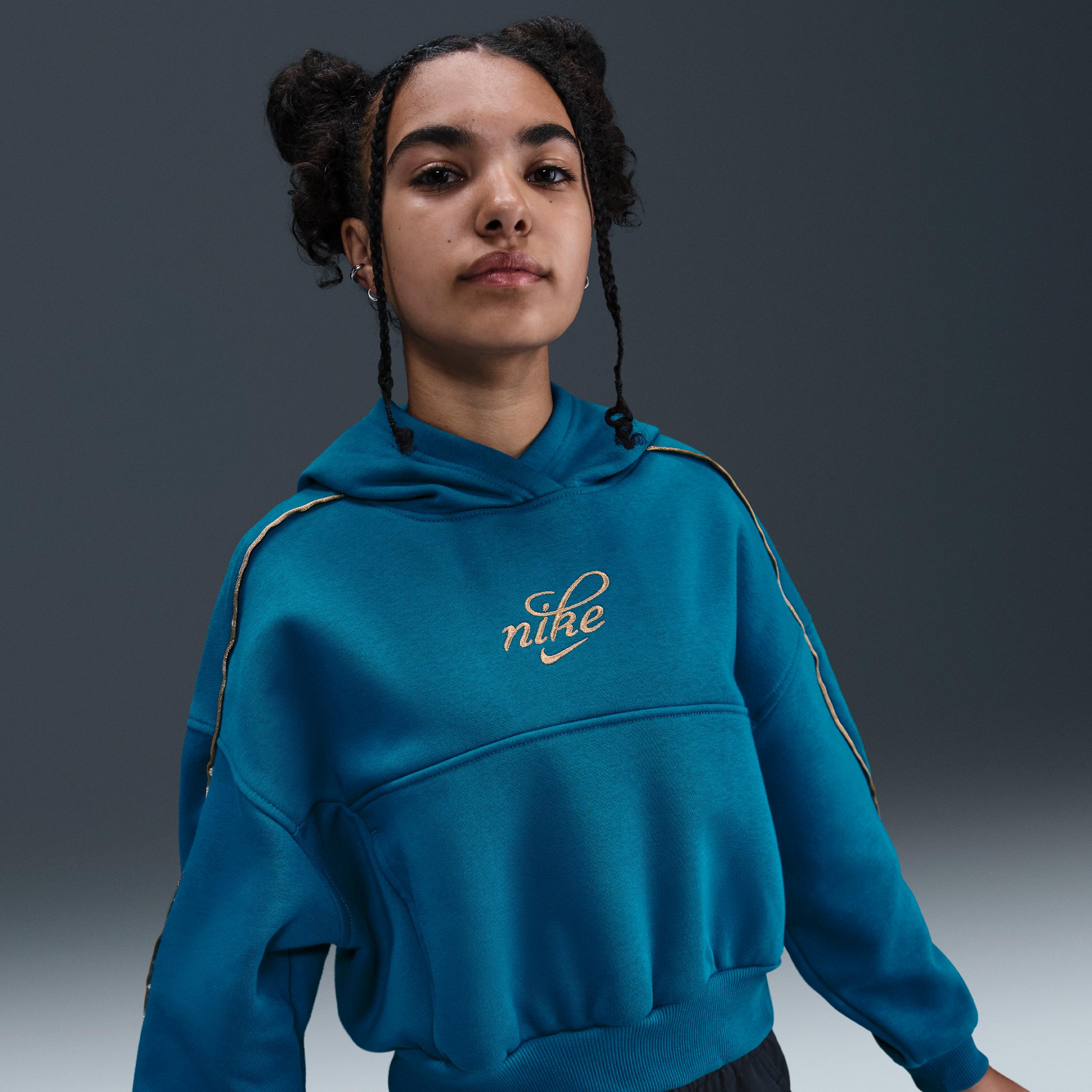 Nike Sportswear Club Fleece Big Kids' (Girls') Boxy Hoodie by NIKE