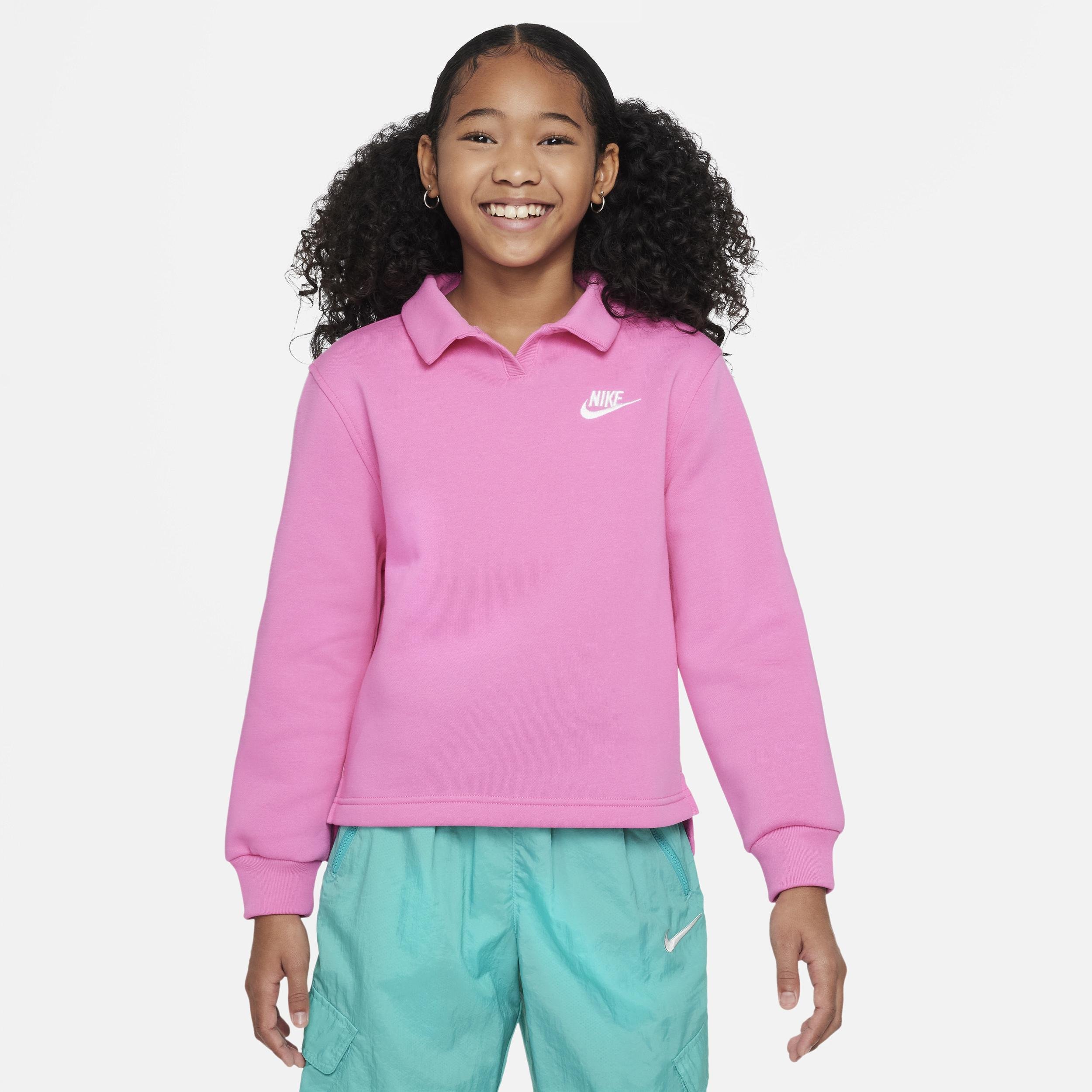 Nike Sportswear Club Fleece Big Kids' (Girls') Polo Top by NIKE