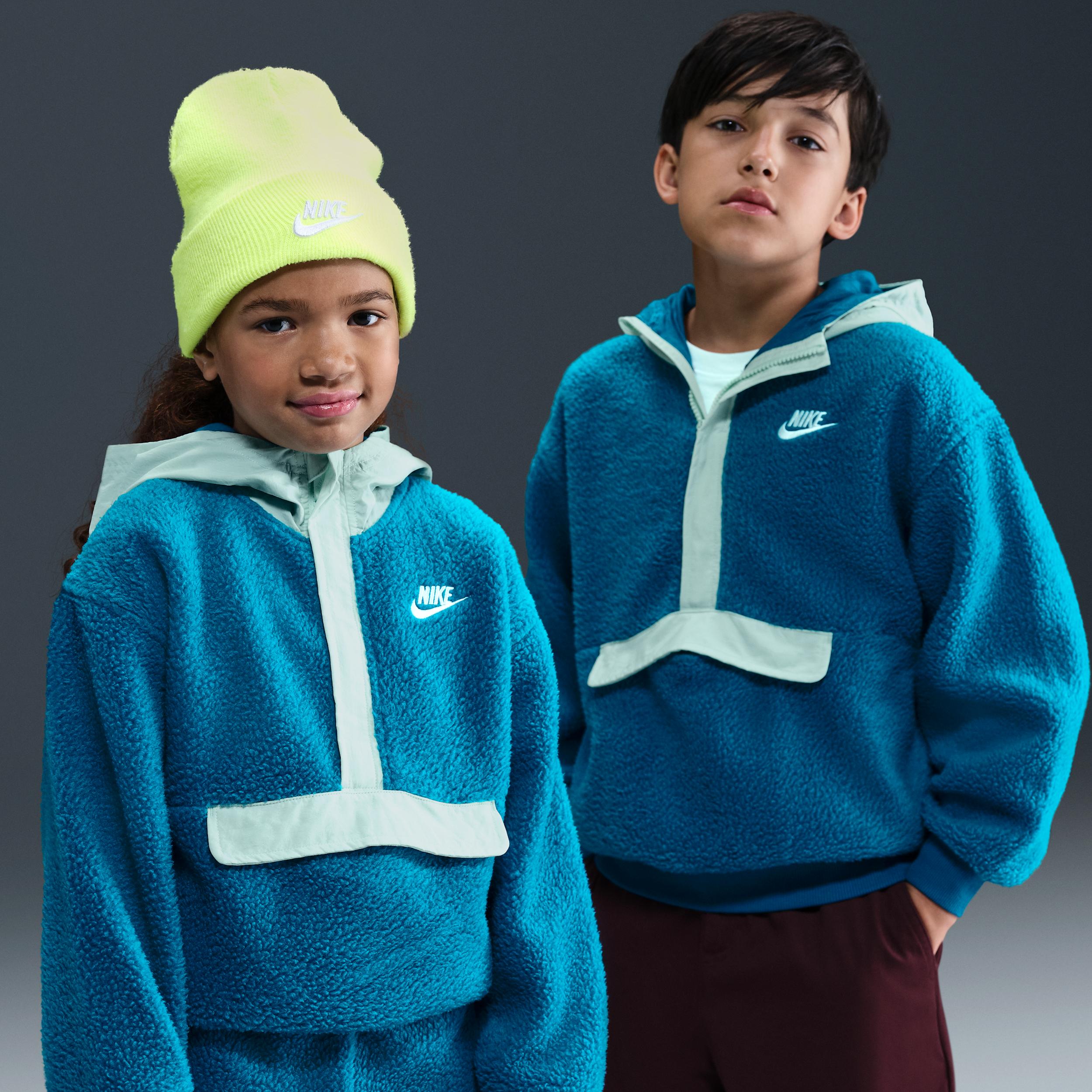 Nike Sportswear Club Fleece Big Kids' Loose 1/4-Zip Hoodie by NIKE