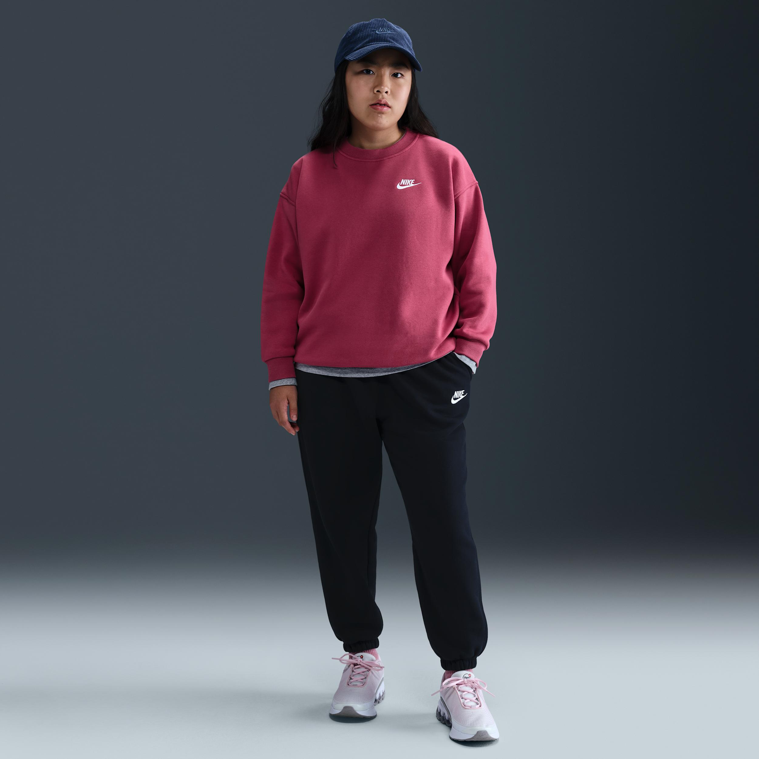 Nike Sportswear Club Fleece Big Kids' Loose Pants (Extended Size) by NIKE