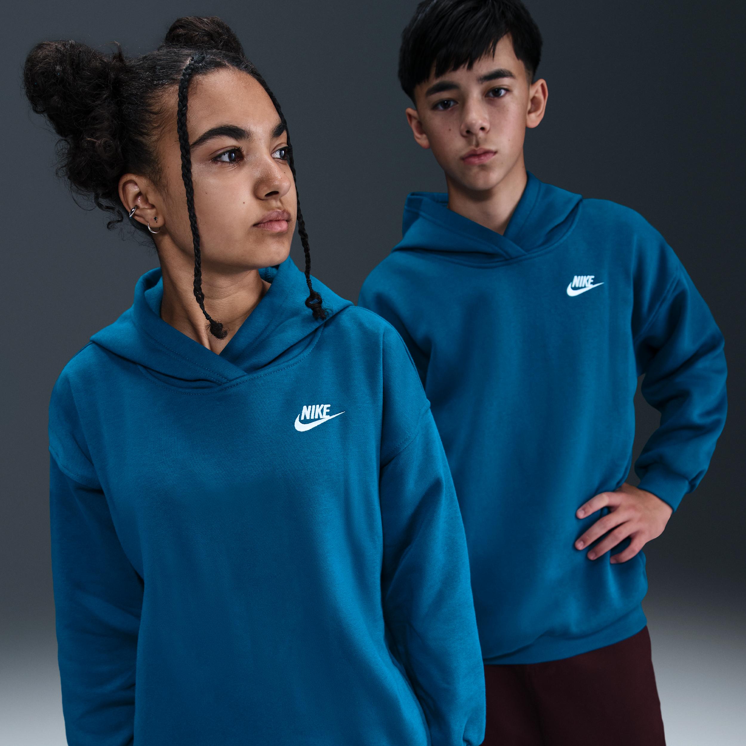 Nike Sportswear Club Fleece Big Kids' Oversized Pullover Hoodie by NIKE