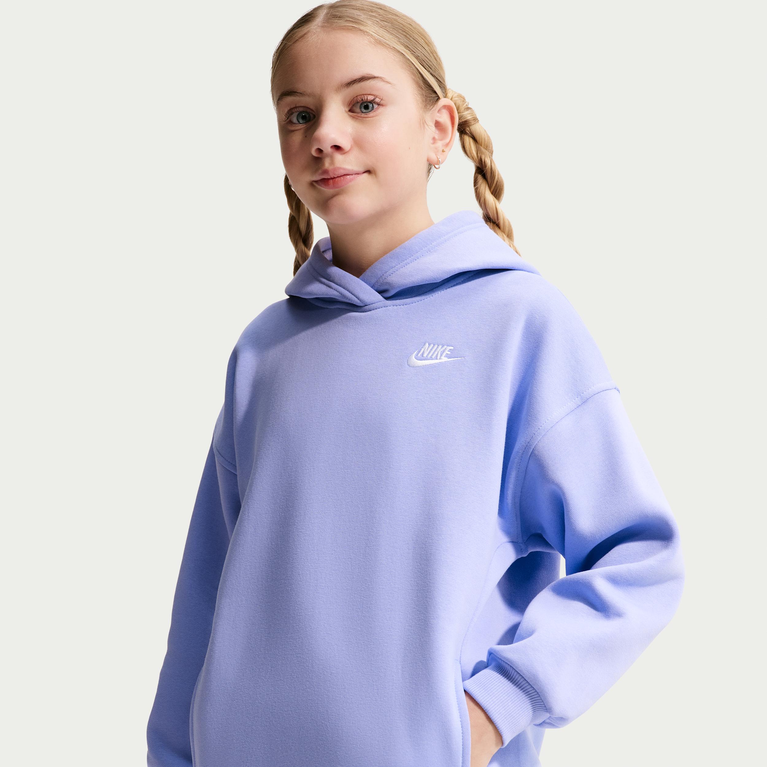 Nike Sportswear Club Fleece Big Kids' Oversized Pullover Hoodie by NIKE
