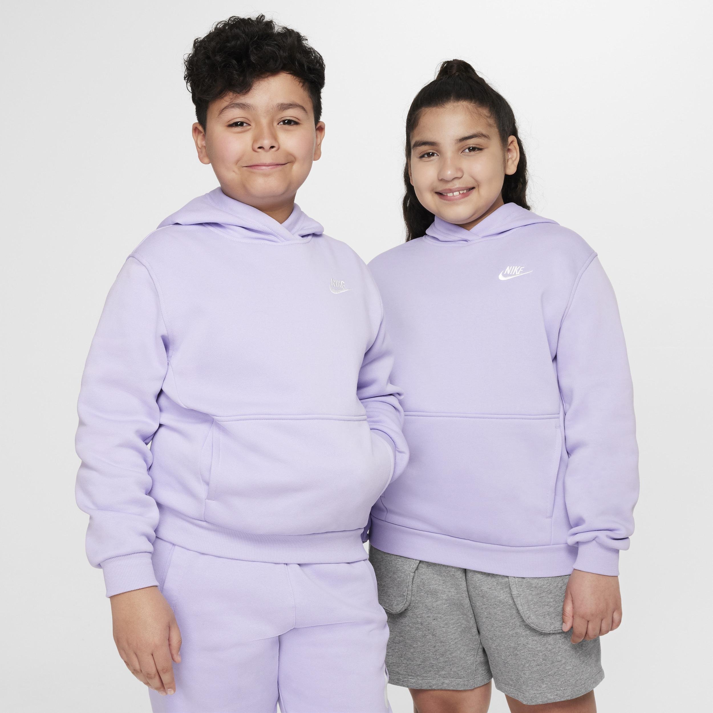 Nike Sportswear Club Fleece Big Kids' Pullover Hoodie (Extended Size) by NIKE