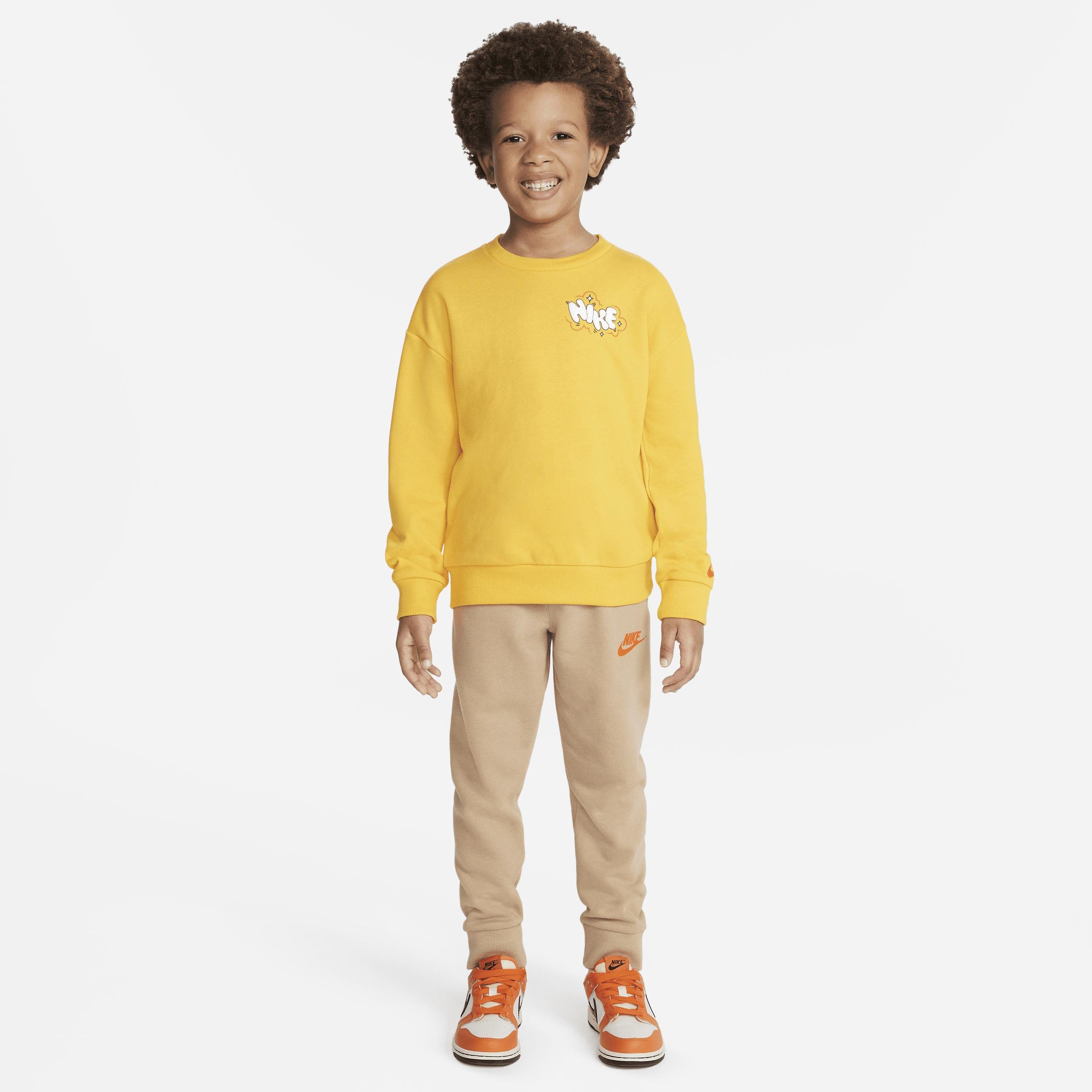 Nike Sportswear Create Your Own Adventure Little Kids' French Terry Graphic Crew Set by NIKE