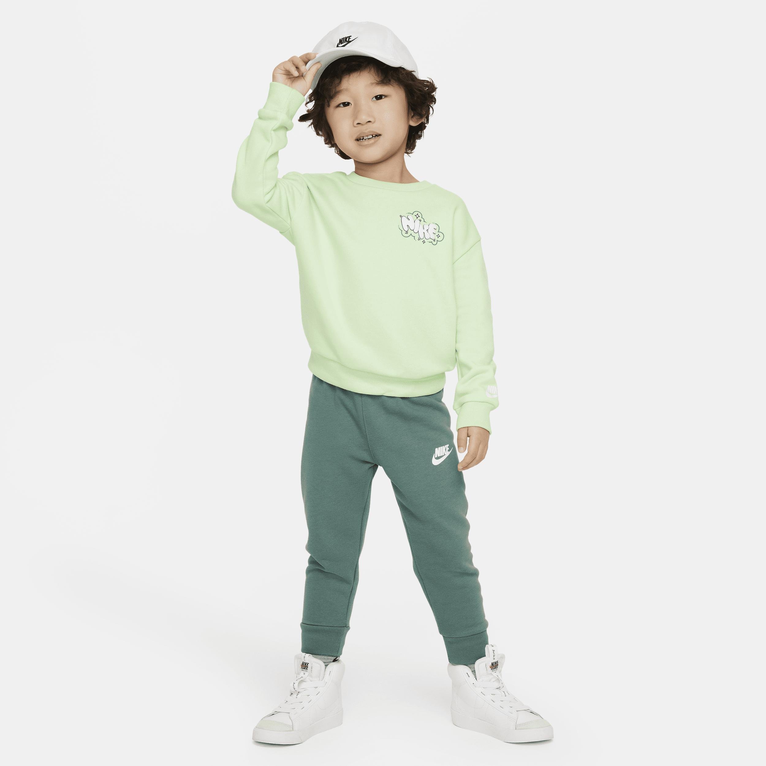 Nike Sportswear Create Your Own Adventure Toddler French Terry Graphic Crew Set by NIKE