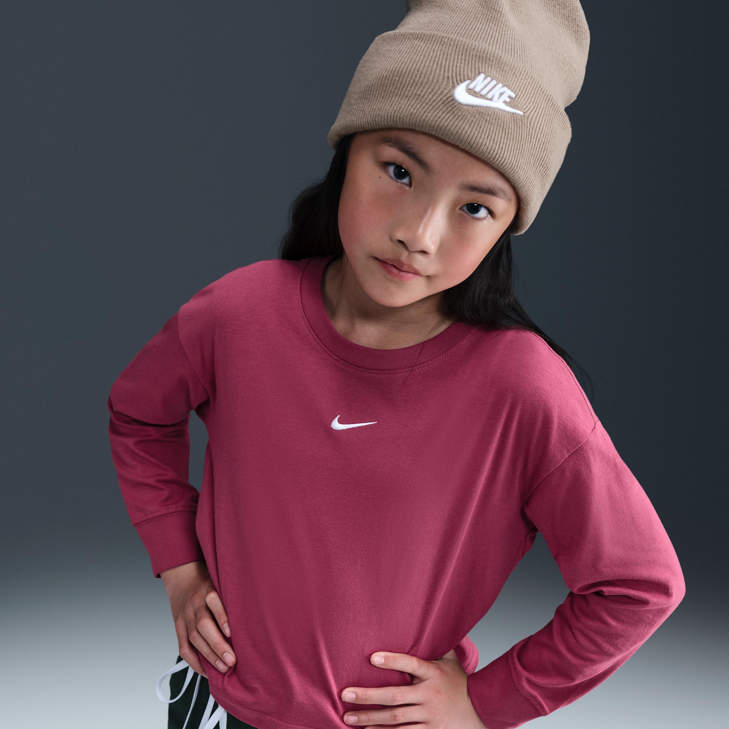 Nike Sportswear Essential Big Kids' (Girls') Long-Sleeve T-Shirt by NIKE