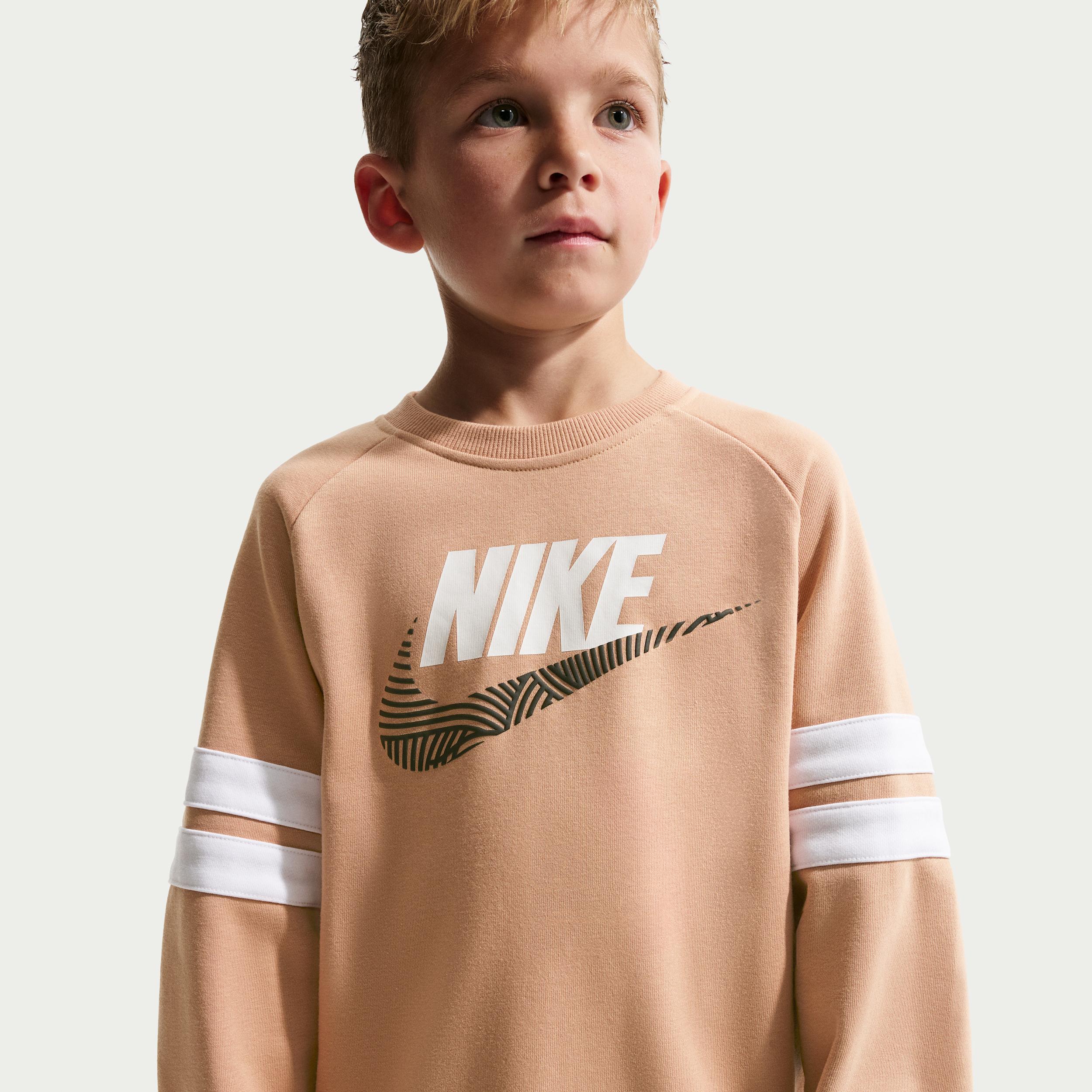 Nike Sportswear In The Zone Little Kids' French Terry Oversized Crew by NIKE