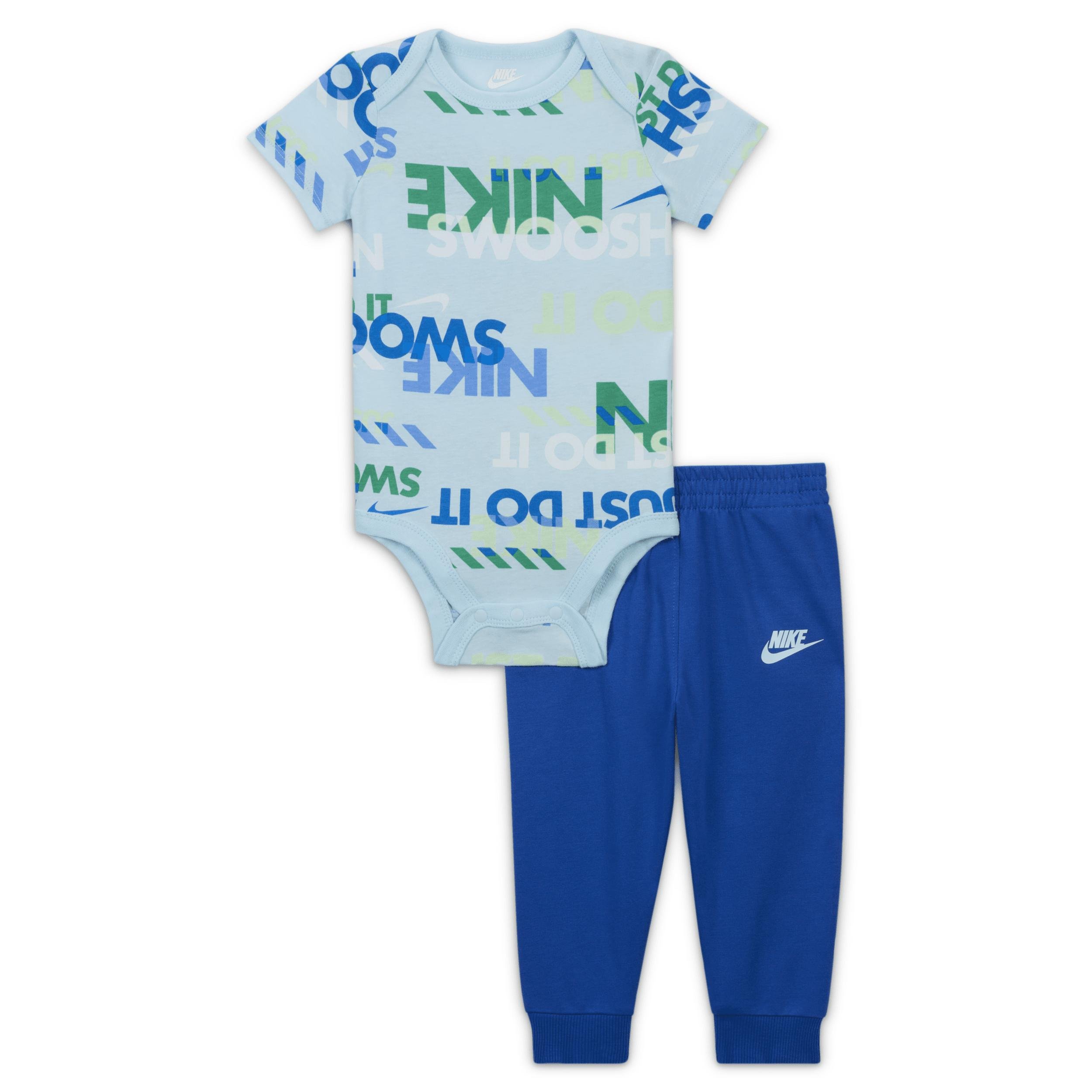 Nike Sportswear Playful Exploration Baby (0-9M) Printed Bodysuit and Pants Set by NIKE