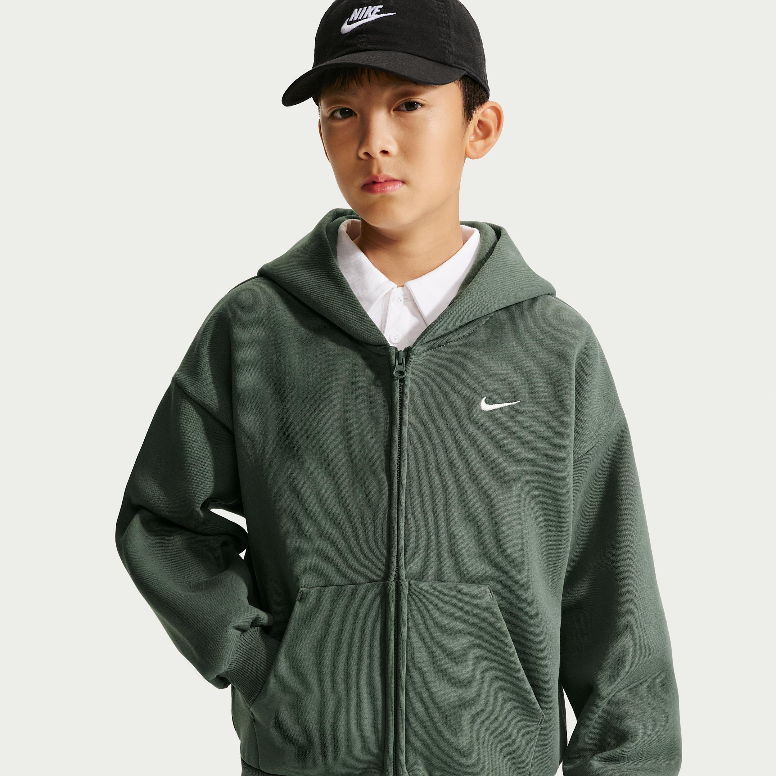 Nike Sportswear Solo Swoosh Big Kids' Fleece Full-Zip Hoodie by NIKE