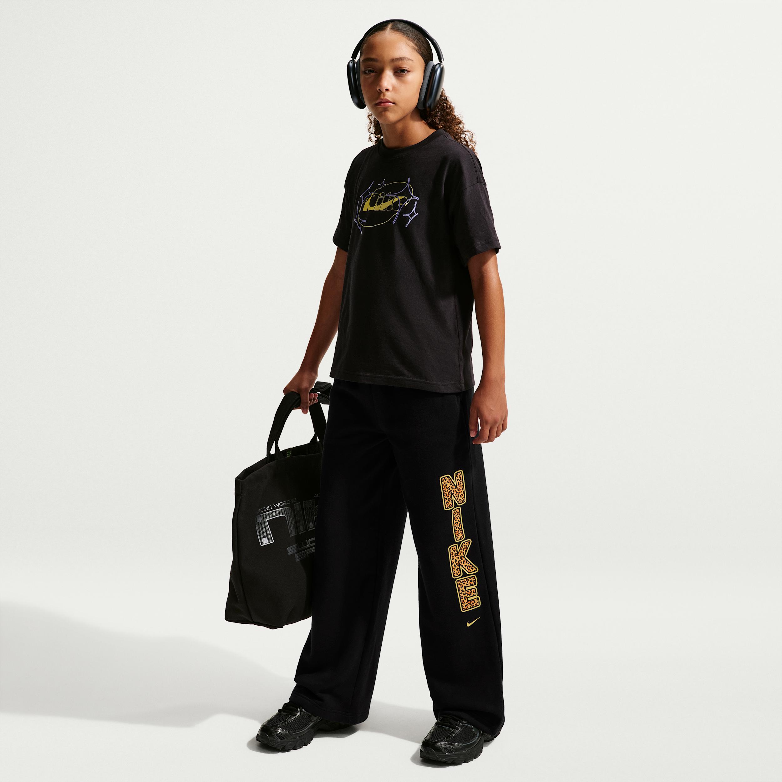 Nike Sportswear Studio Big Kids' (Girls') Fleece Open-Hem Pants by NIKE