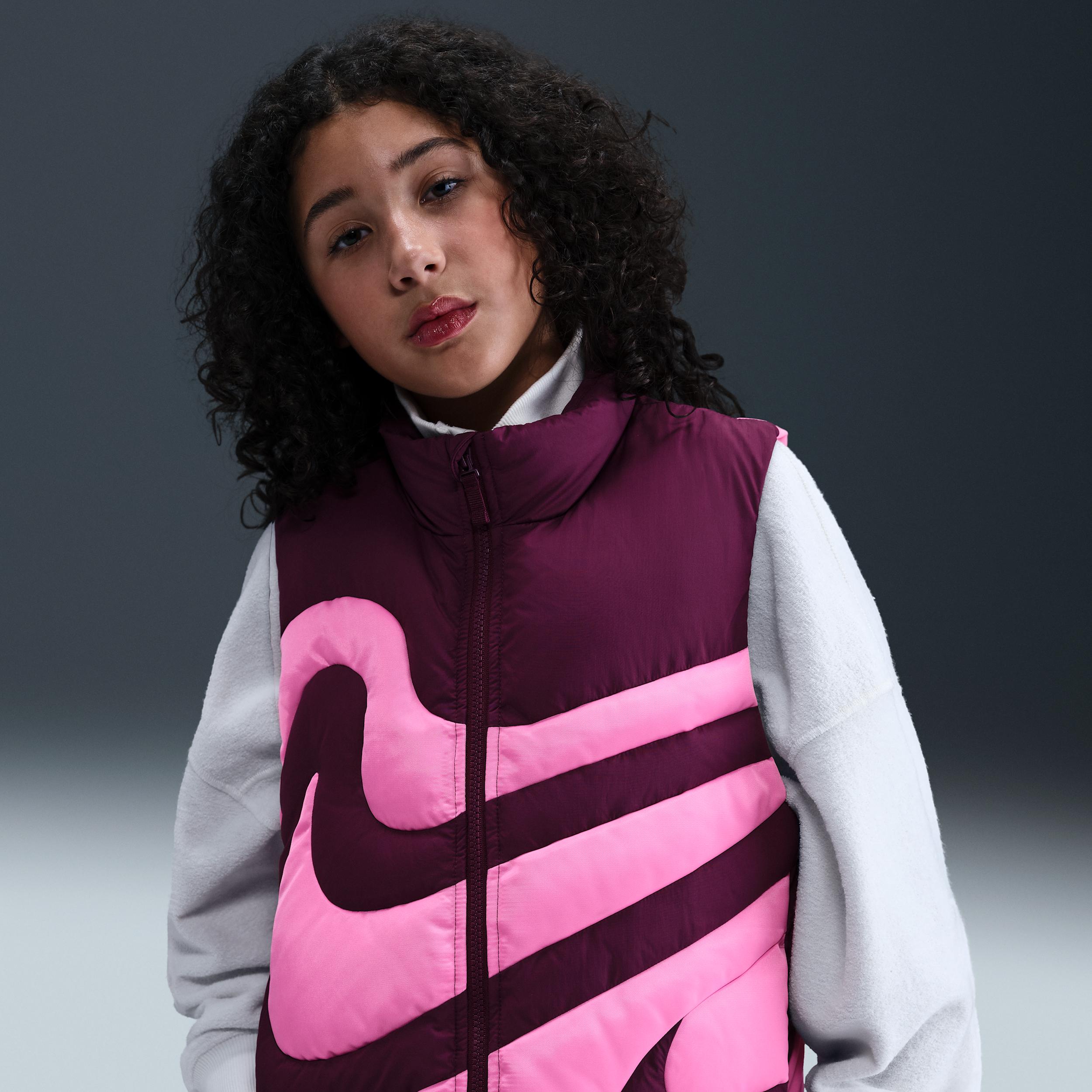 Nike Sportswear Swoosh Big Kids' (Girls') Therma-FIT Loose Down Puffer Vest by NIKE