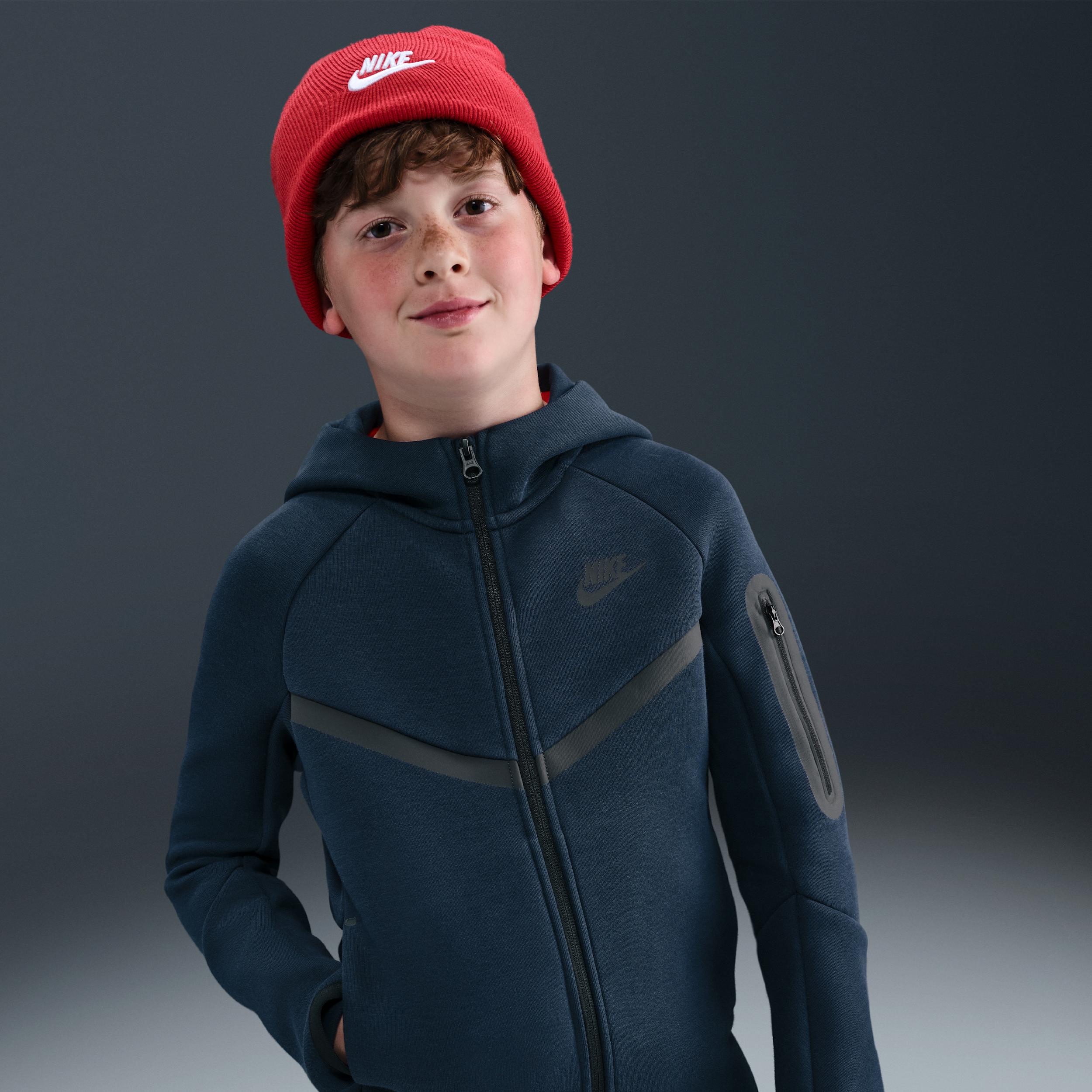 Nike Sportswear Tech Fleece Big Kids' Full-Zip Hoodie by NIKE