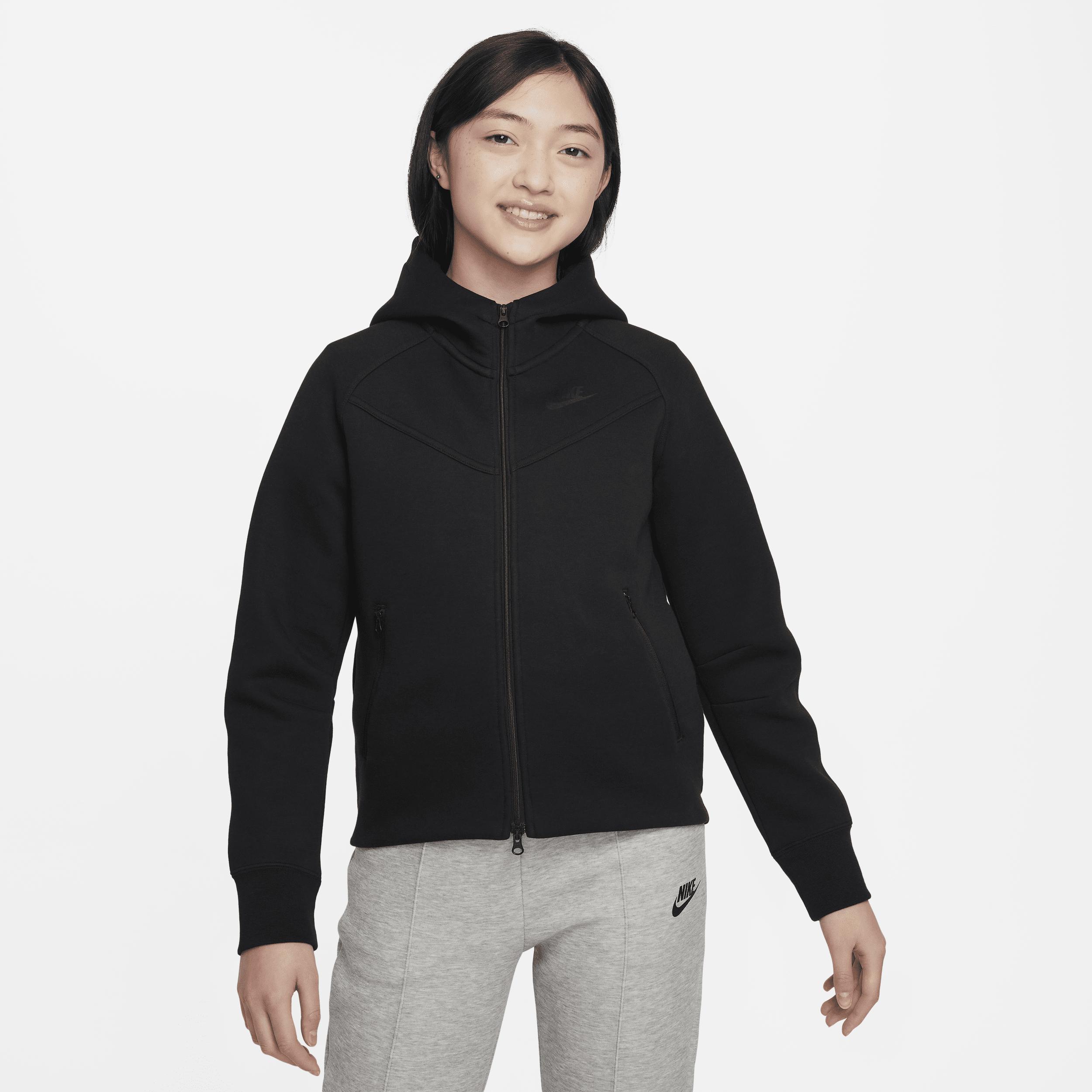 Nike Sportswear Tech Fleece Big Kids' (Girls') Full-Zip Hoodie by NIKE