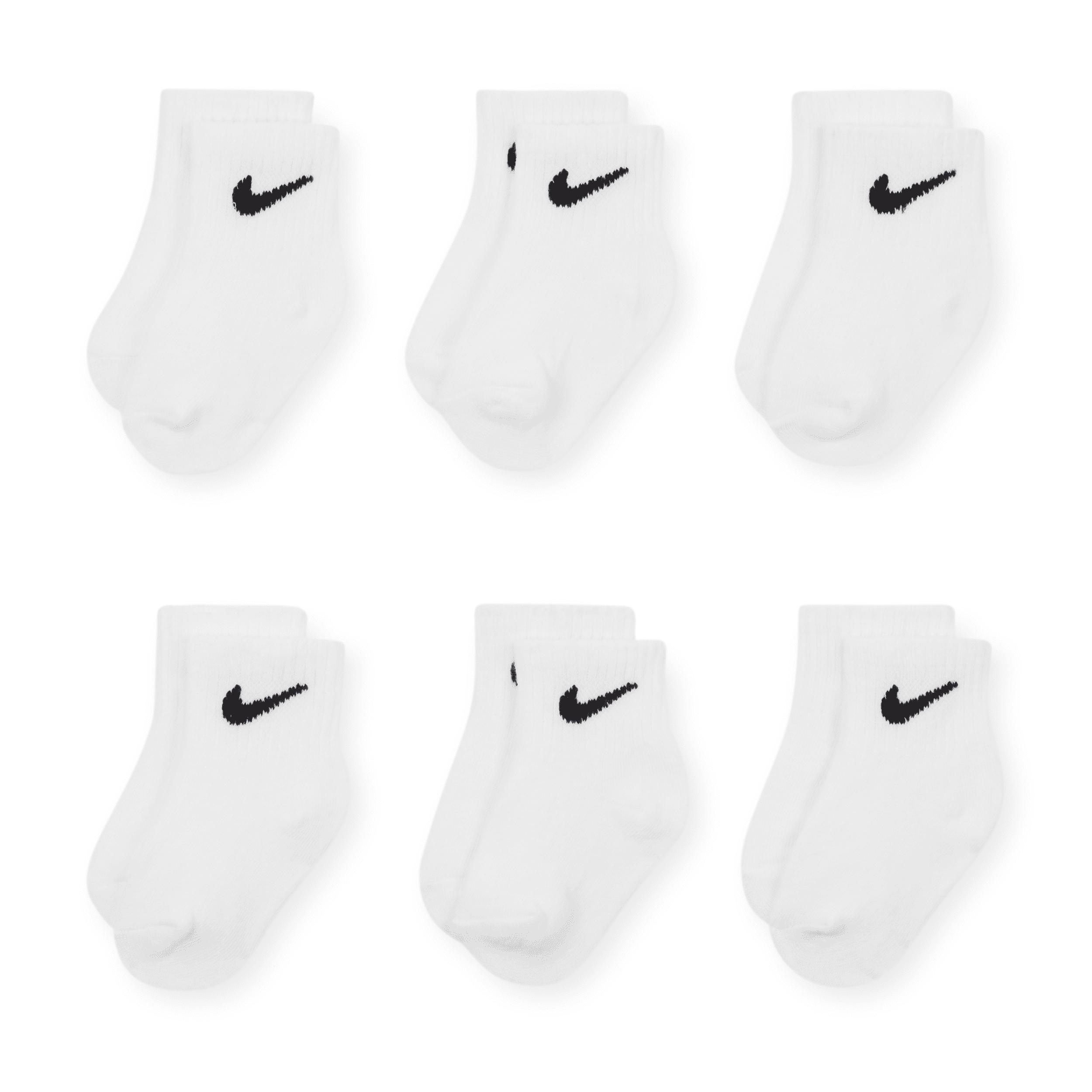 Nike Swoosh Baby Ankle Socks (6 Pairs) by NIKE