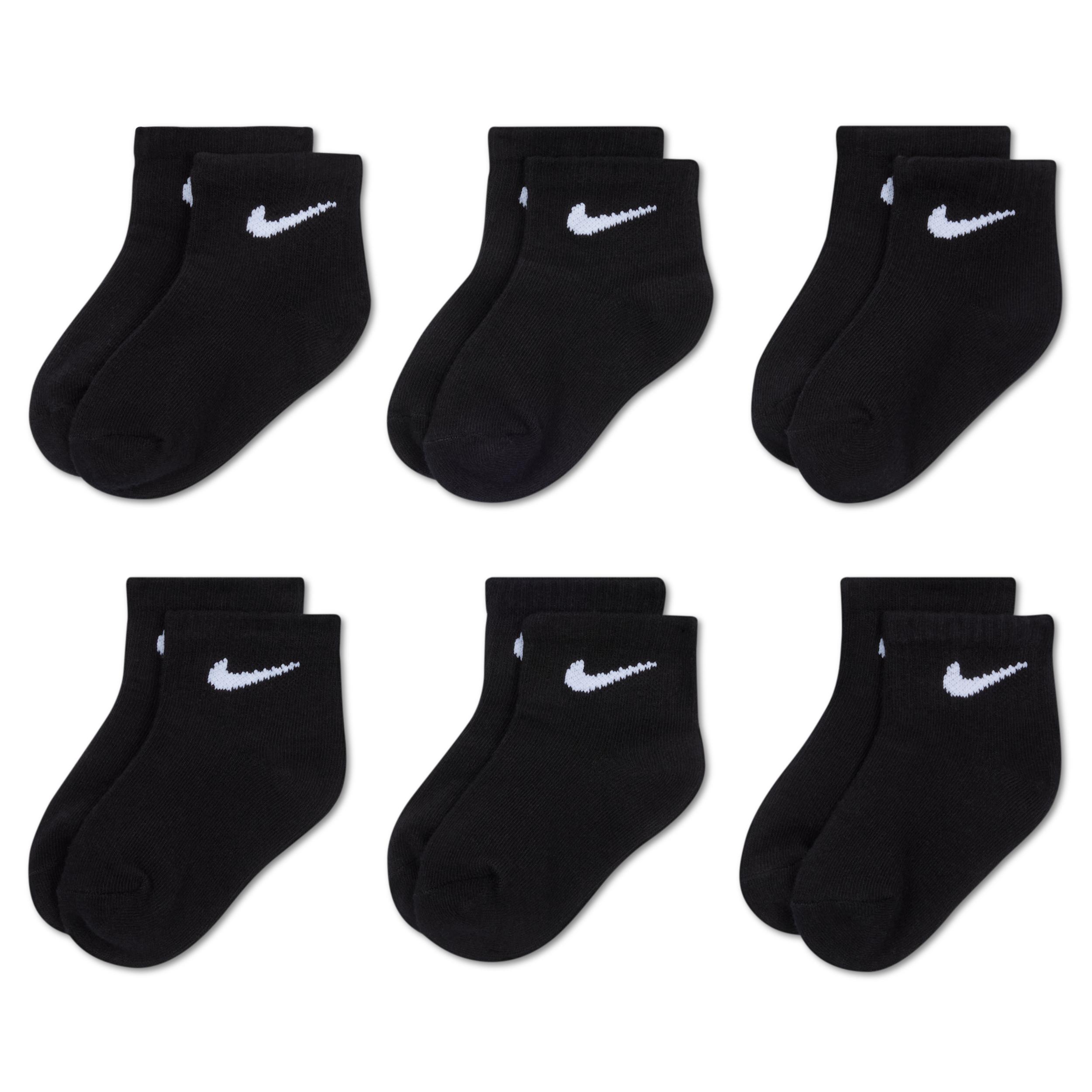 Nike Swoosh Baby Ankle Socks (6 Pairs) by NIKE