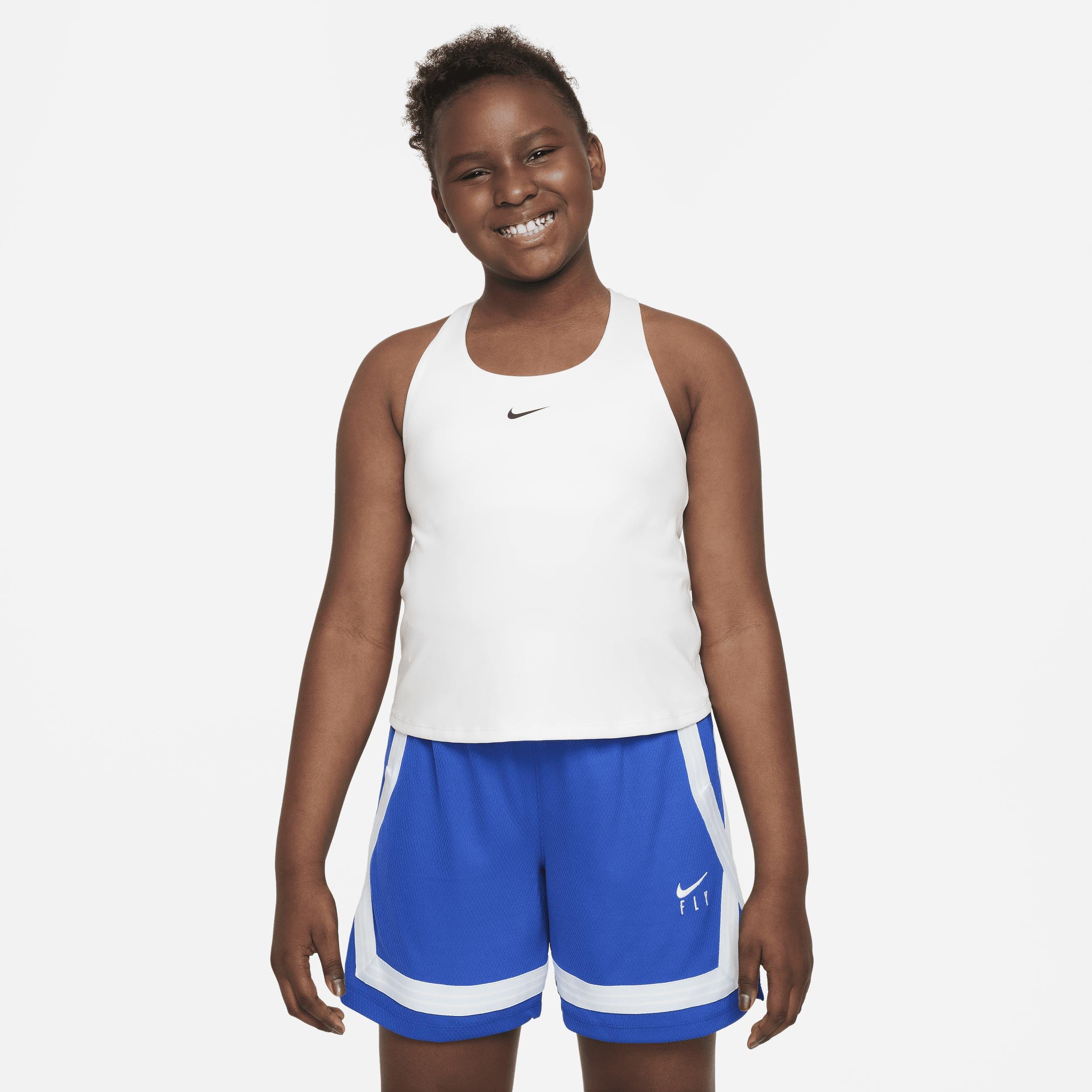 Nike Swoosh Big Kids' (Girls') Dri-FIT Tank Top Sports Bra (Extended Size) by NIKE