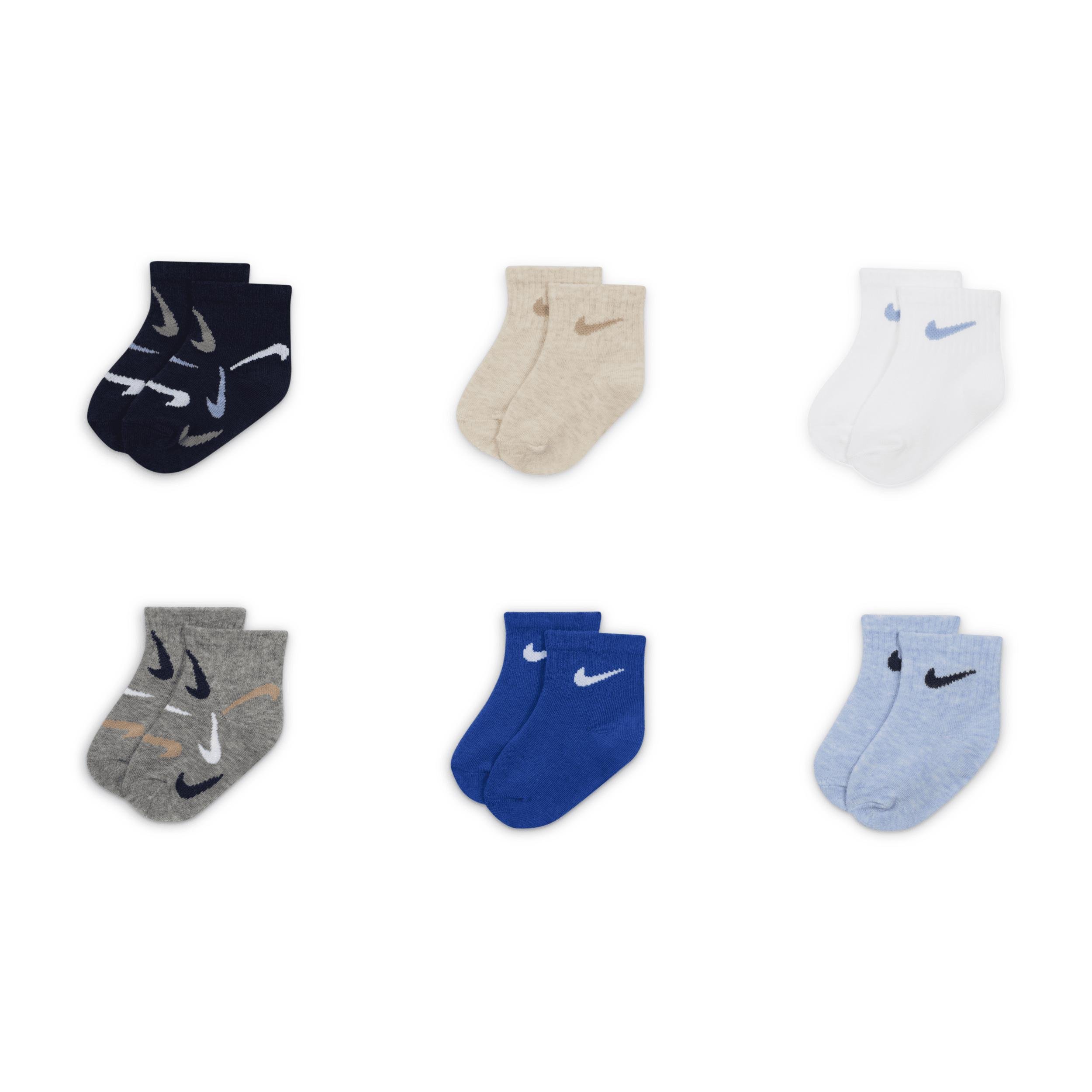 Nike Swooshfetti Baby (3-6M) Ankle Socks (6 Pairs) by NIKE