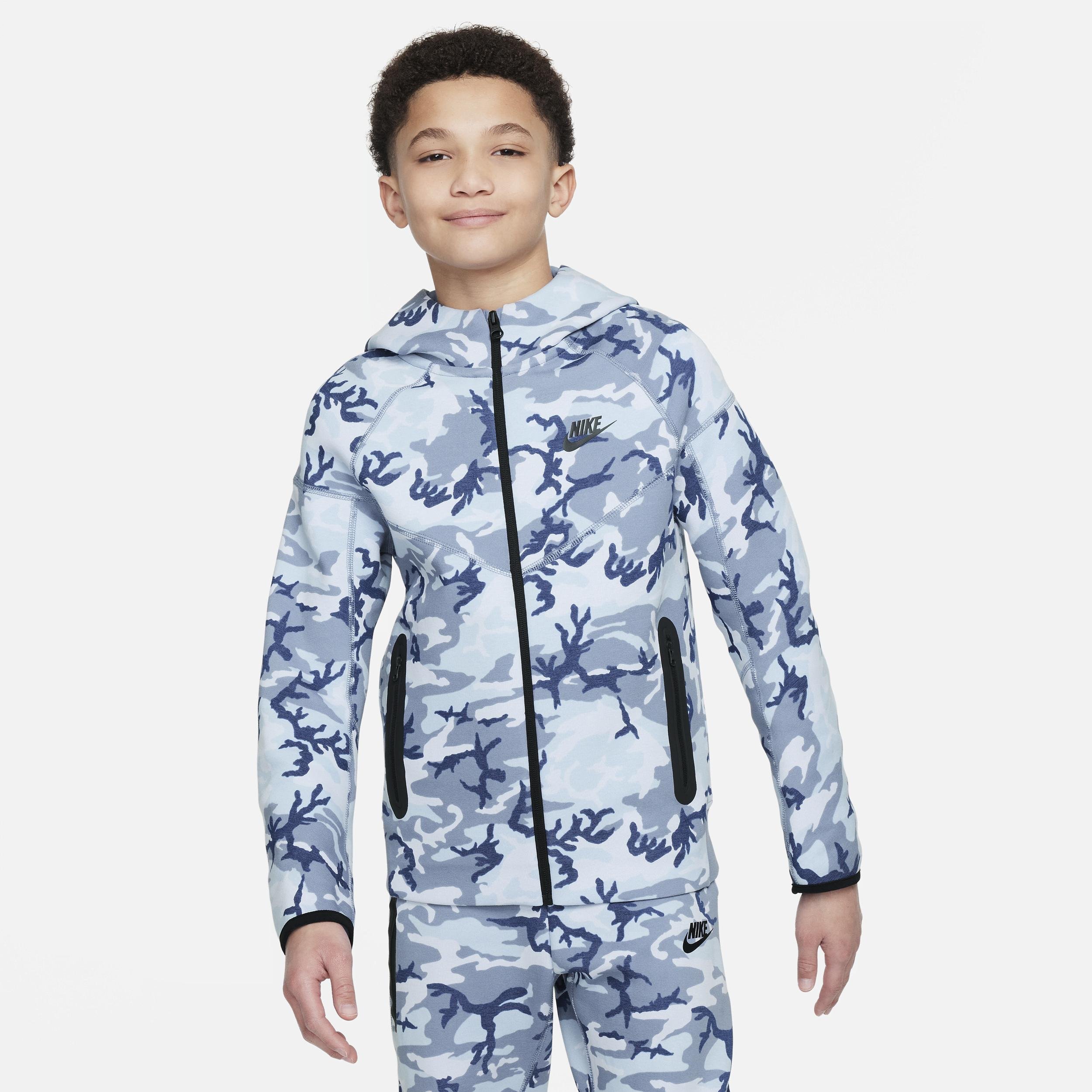 Nike Tech Fleece Big Kids' (Boys') Camo Full-Zip Hoodie by NIKE
