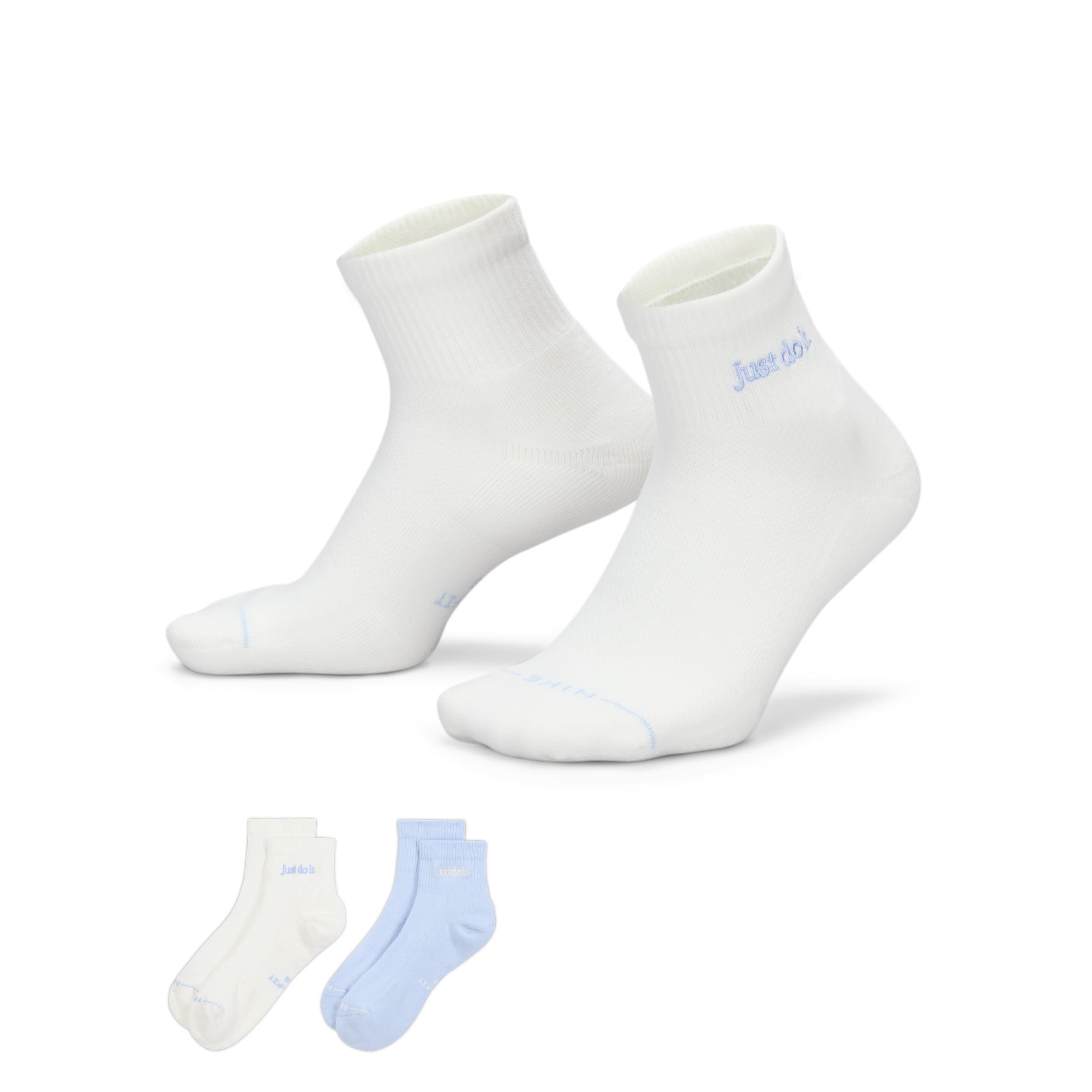 Nike Unisex Everyday Elevated Ankle Socks (2 Pairs) by NIKE