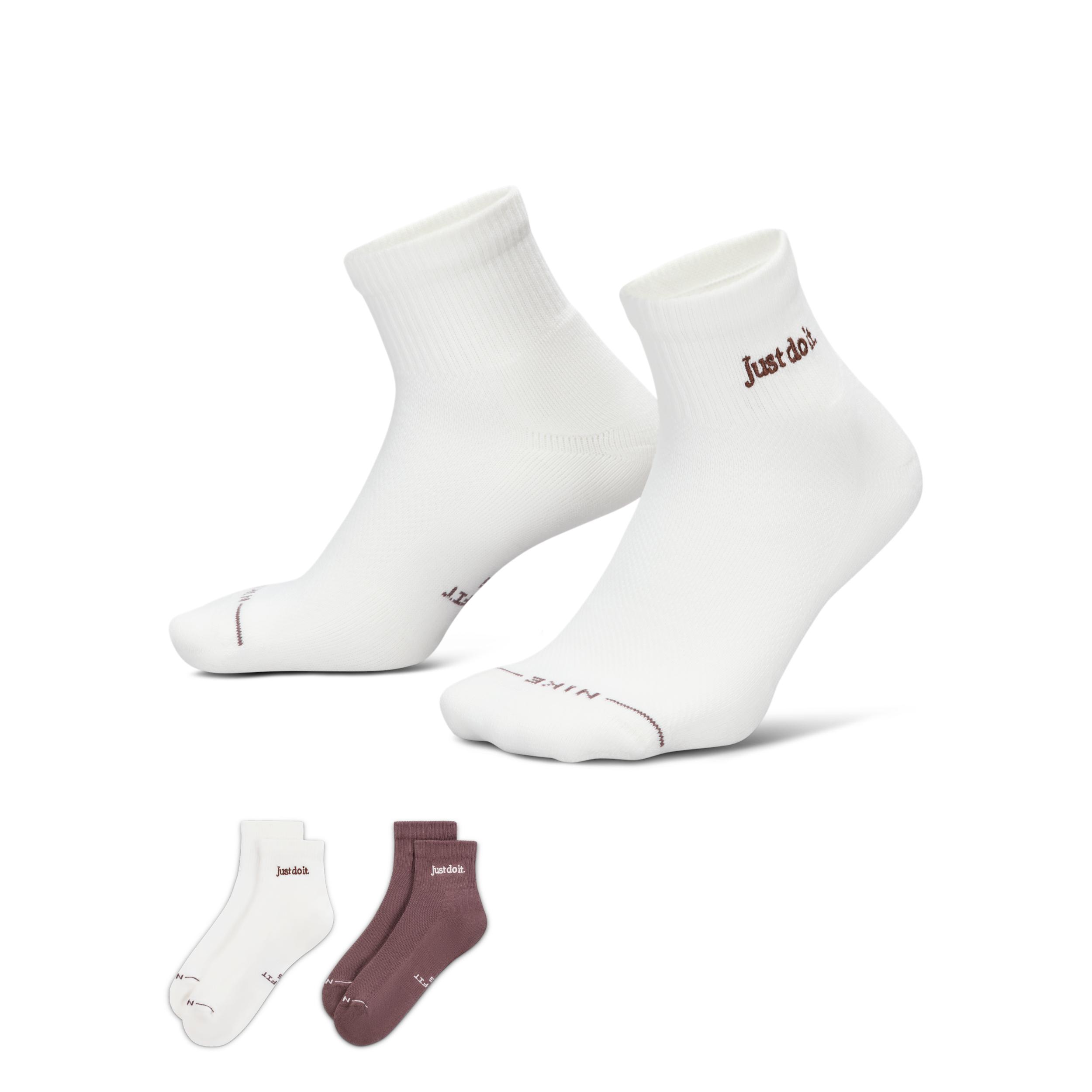 Nike Unisex Everyday Elevated Ankle Socks (2 Pairs) by NIKE