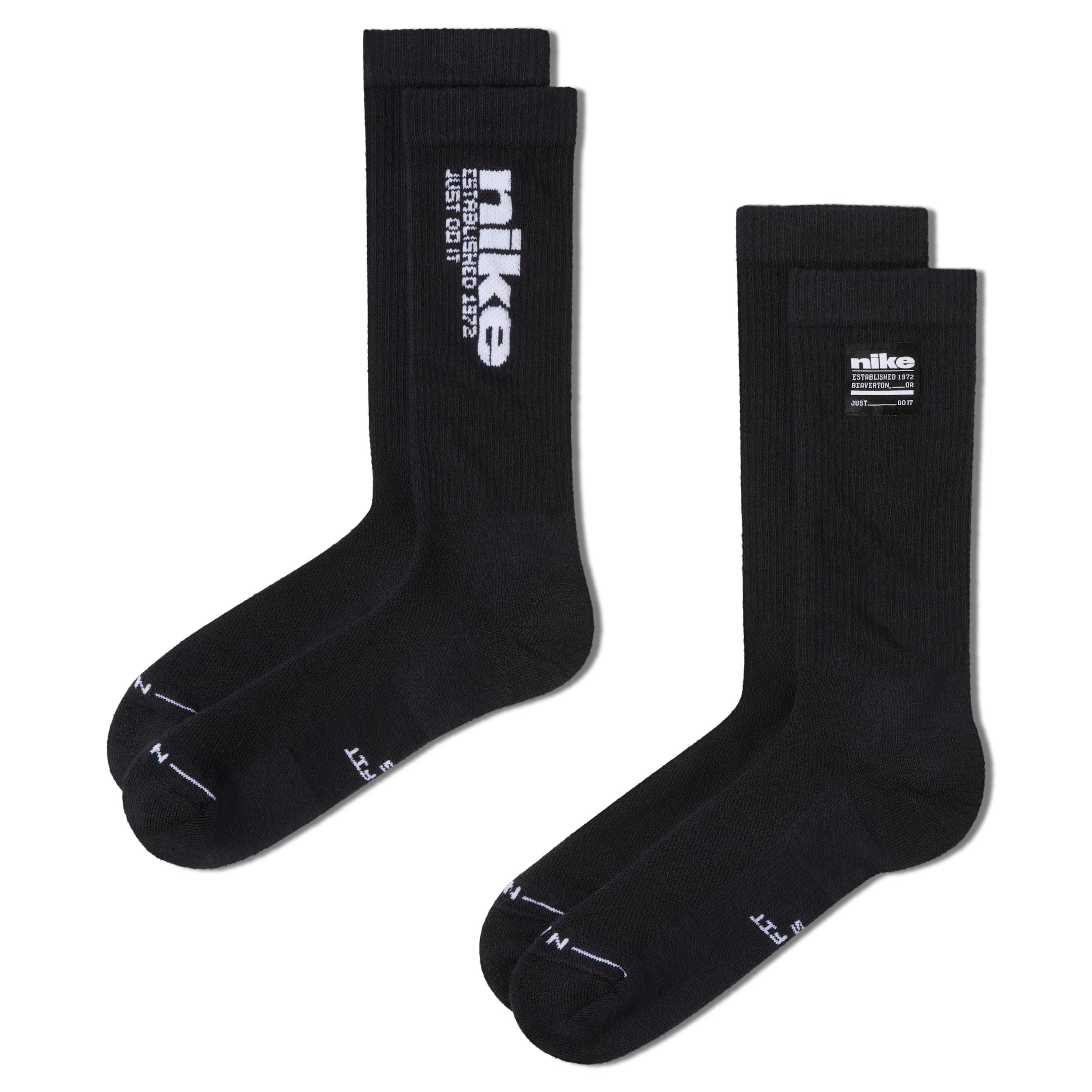 Nike Unisex Everyday Elevated Crew Socks (2 Pairs) by NIKE