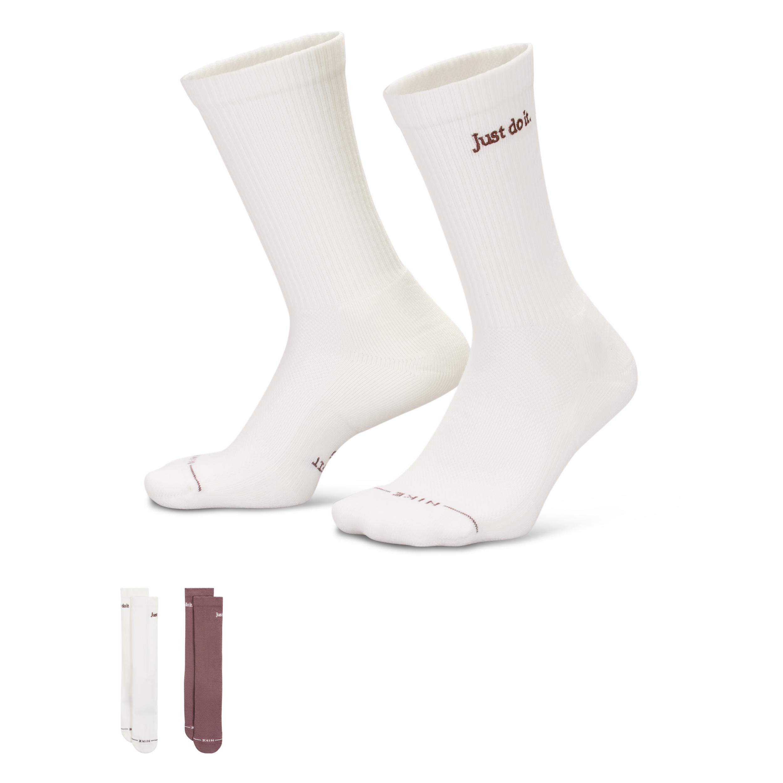 Nike Unisex Everyday Elevated Crew Socks (2 Pairs) by NIKE