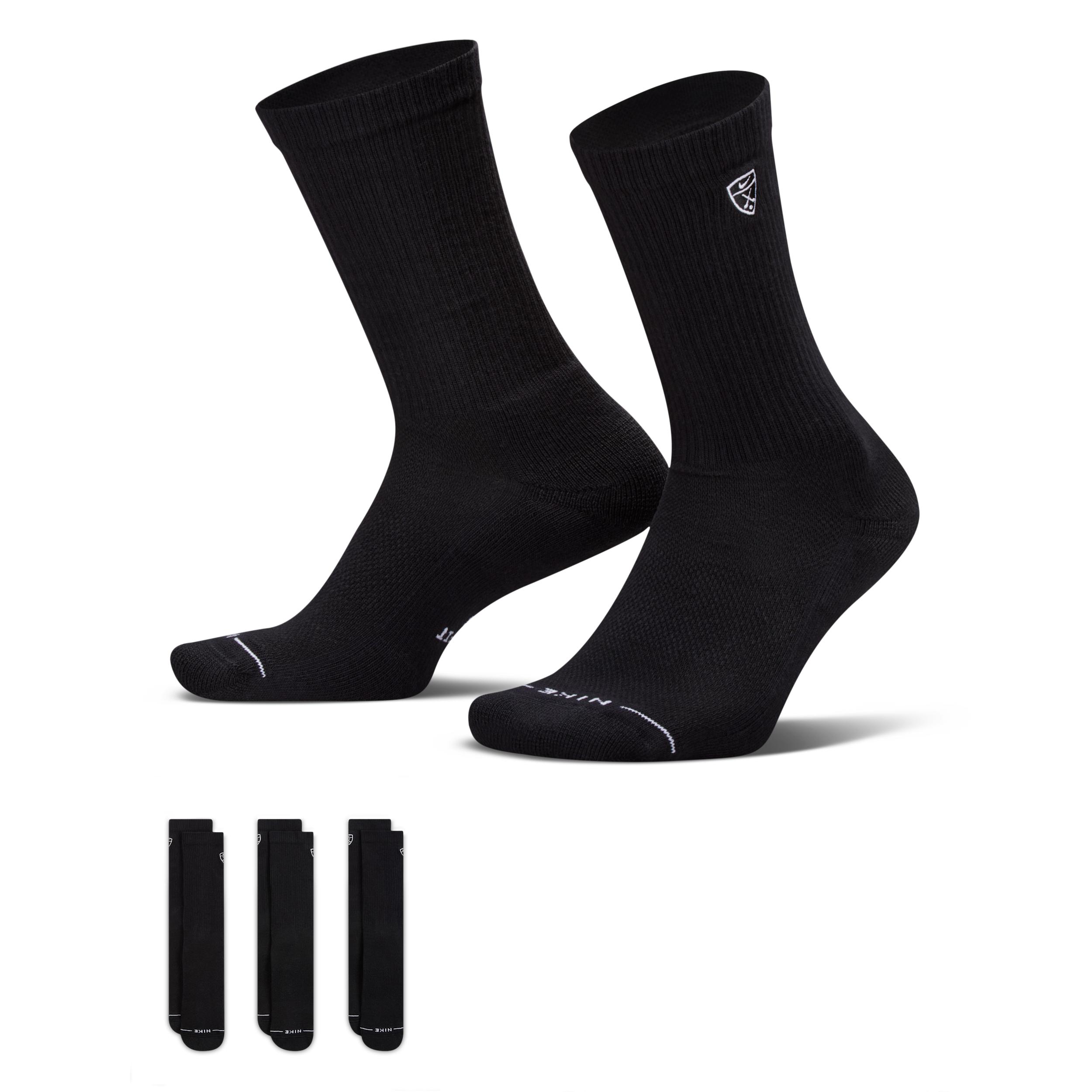 Nike Unisex Everyday Elevated Crew Socks (3 Pairs) by NIKE