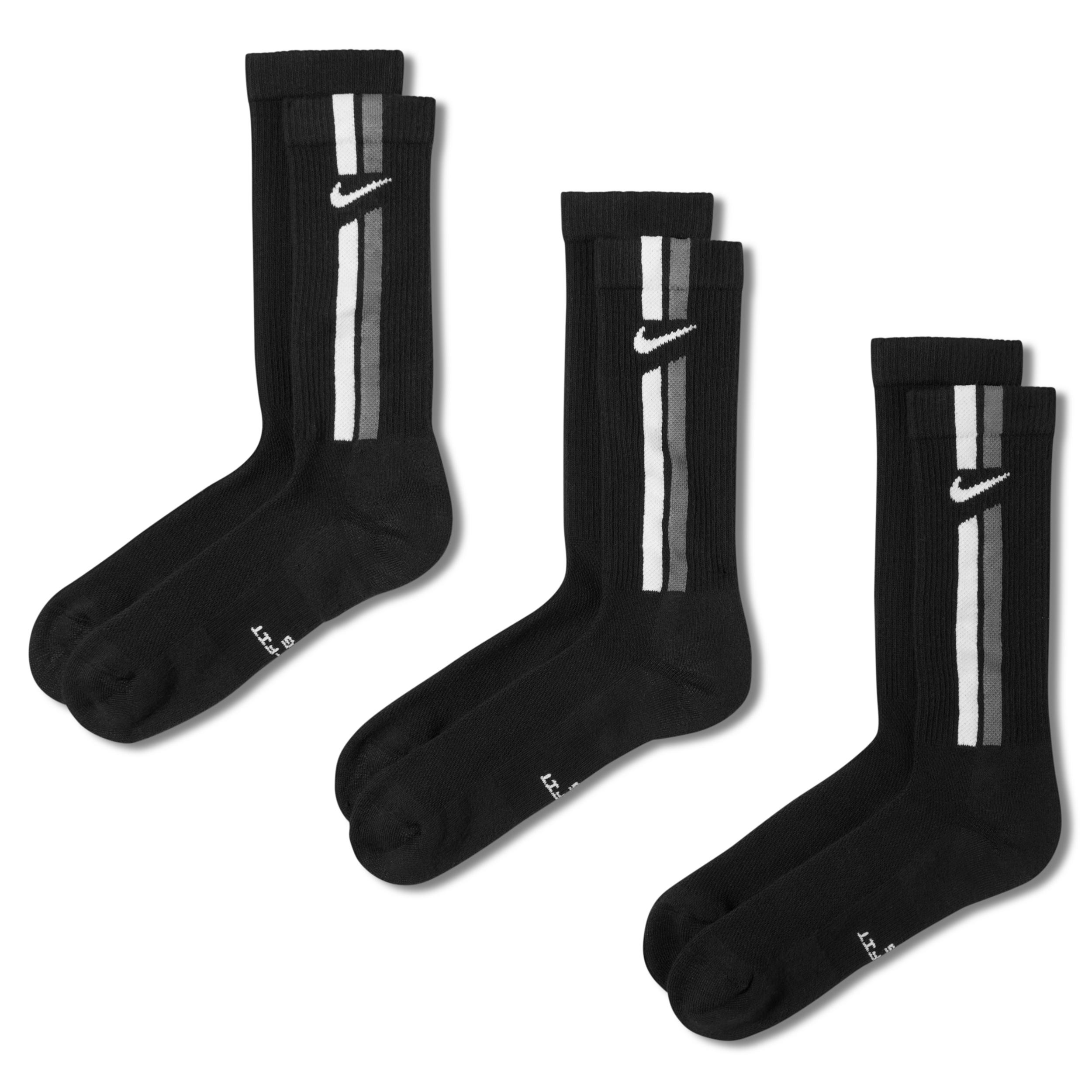 Nike Unisex Everyday Elevated Crew Socks (3 Pairs) by NIKE