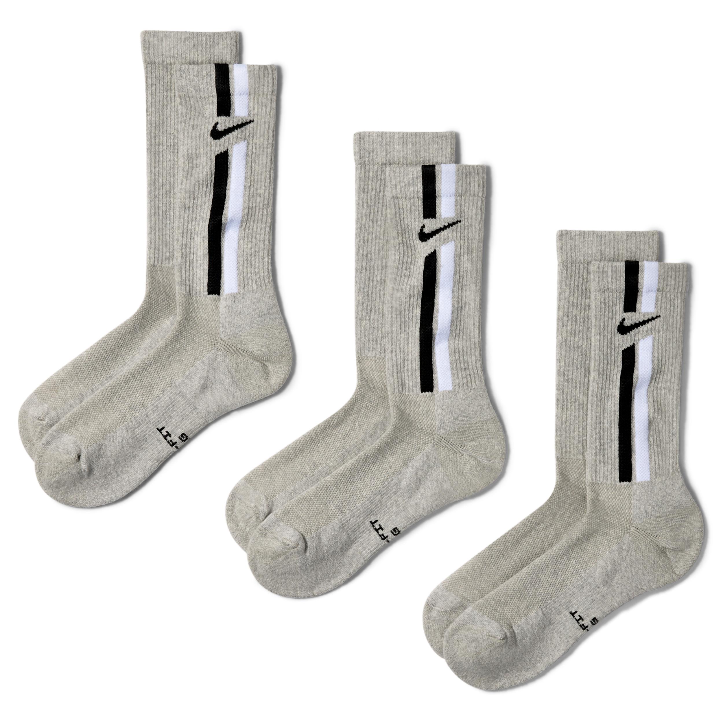 Nike Unisex Everyday Elevated Crew Socks (3 Pairs) by NIKE
