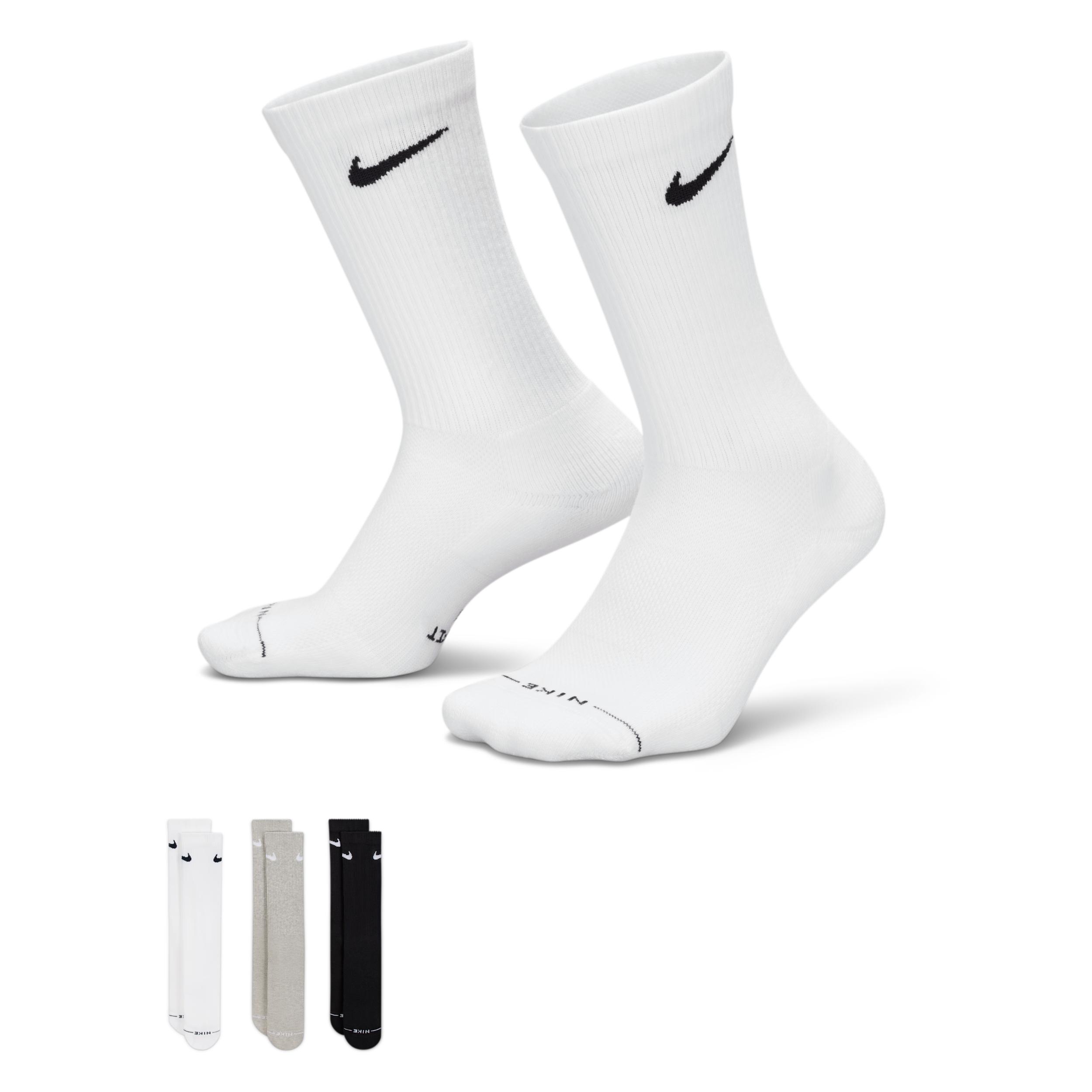 Nike Unisex Everyday Elevated Crew Socks (3 Pairs) by NIKE