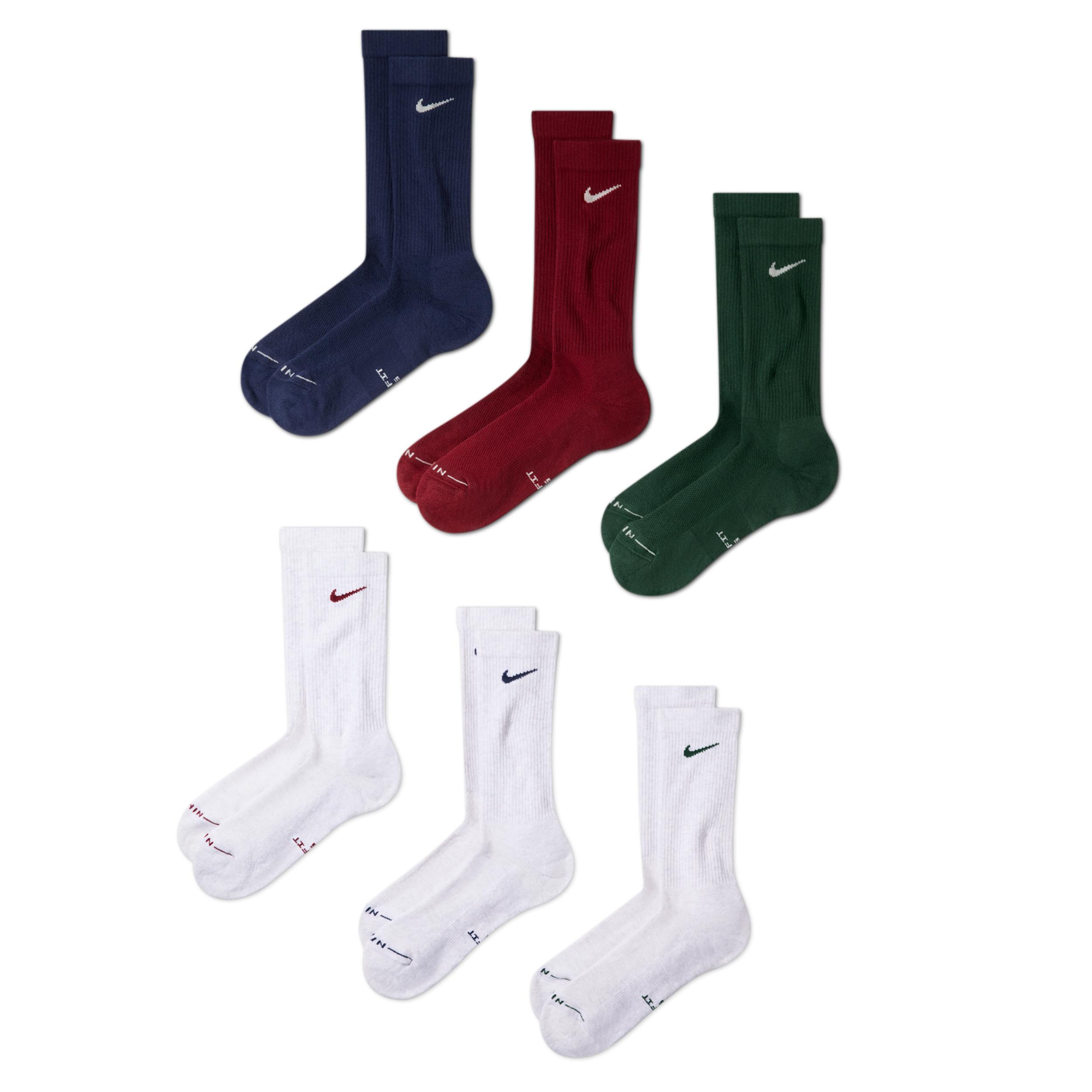 Nike Unisex Everyday Elevated Crew Socks (6 Pairs) by NIKE