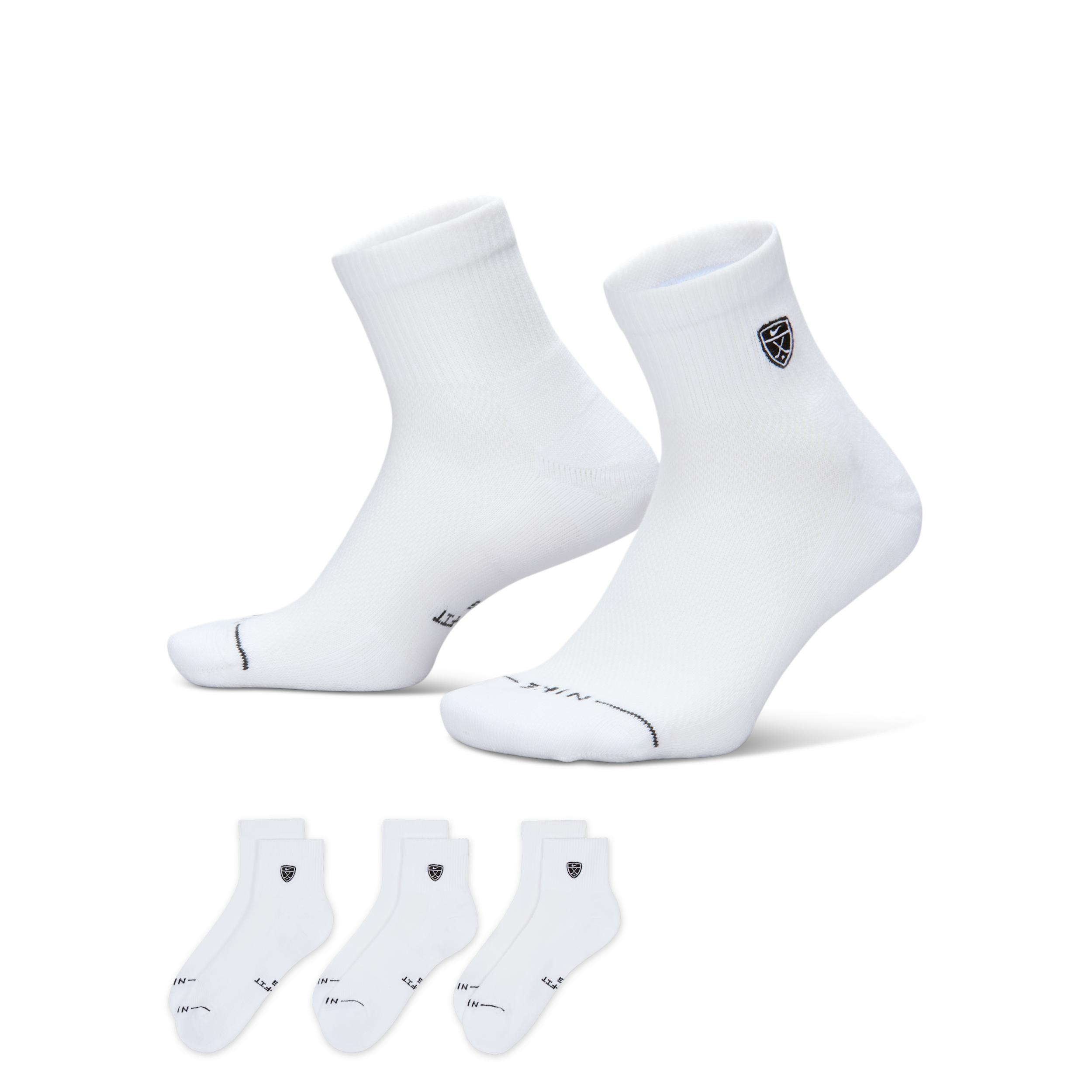 Nike Unisex Everyday Elevated Golf Ankle Socks (3 Pairs) by NIKE