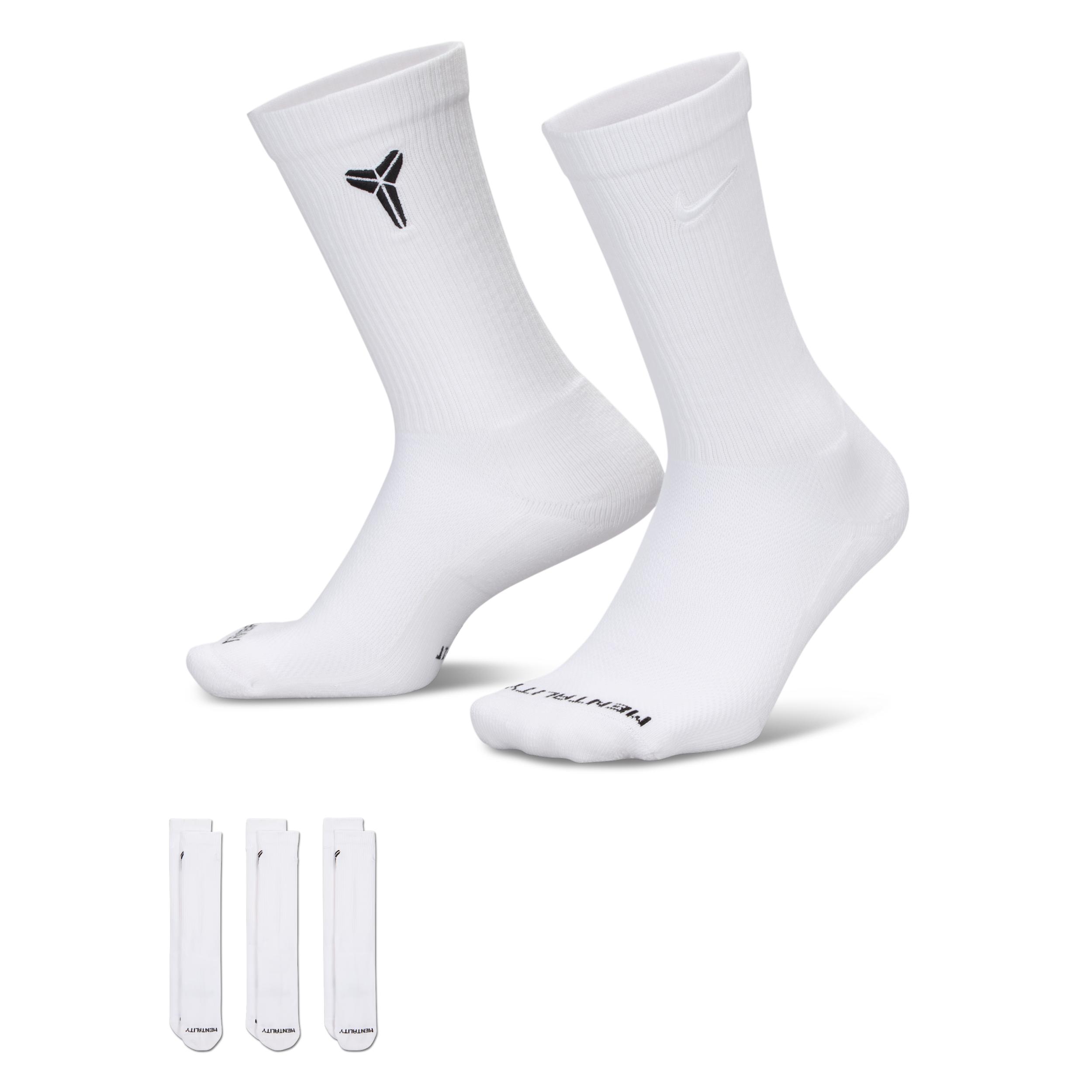 Nike Unisex Everyday Elevated "Kobe" Crew Socks (3 Pairs) by NIKE