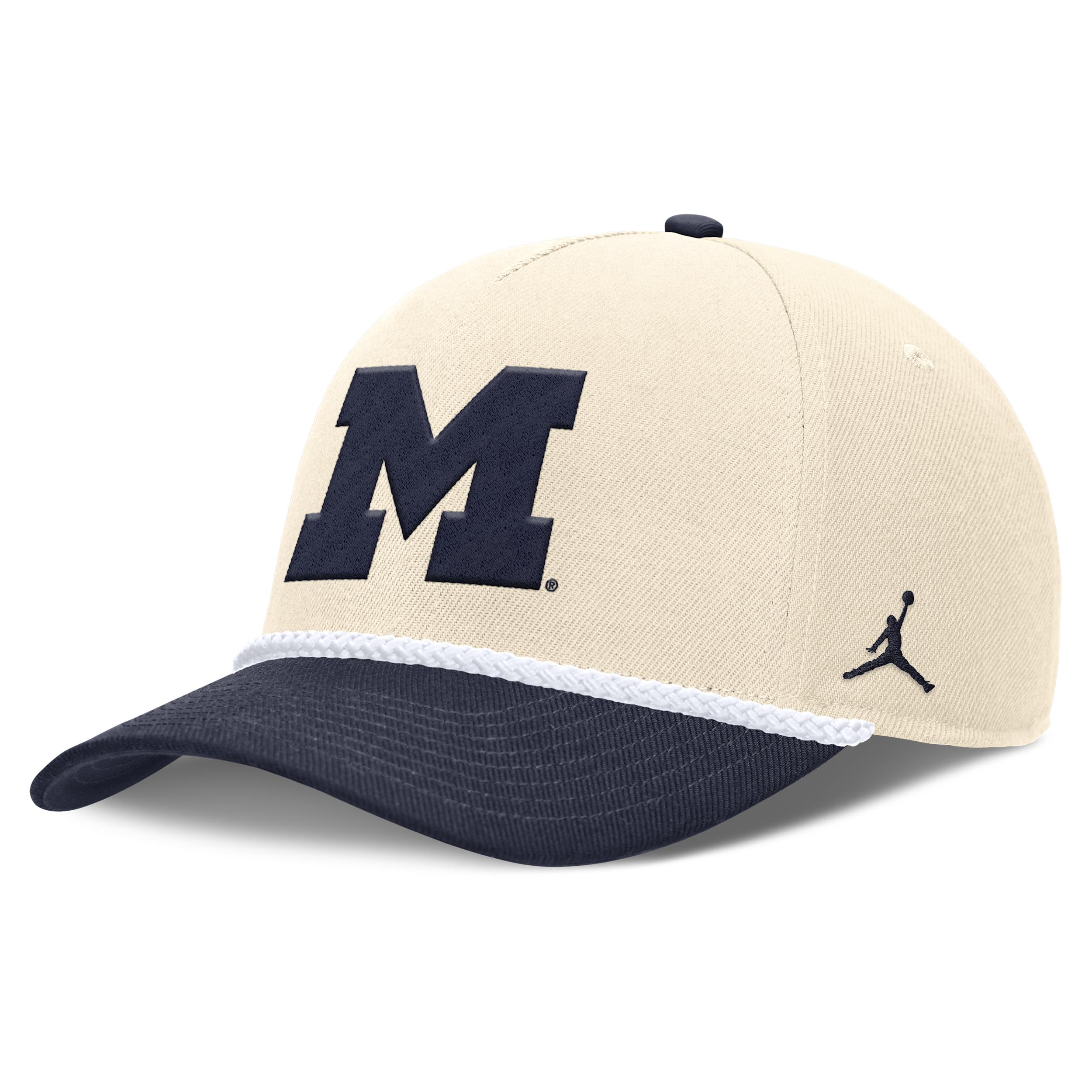 Nike Unisex Michigan Primetime Rope 2-Tone Rise Jordan Brand College Adjustable Hat by NIKE